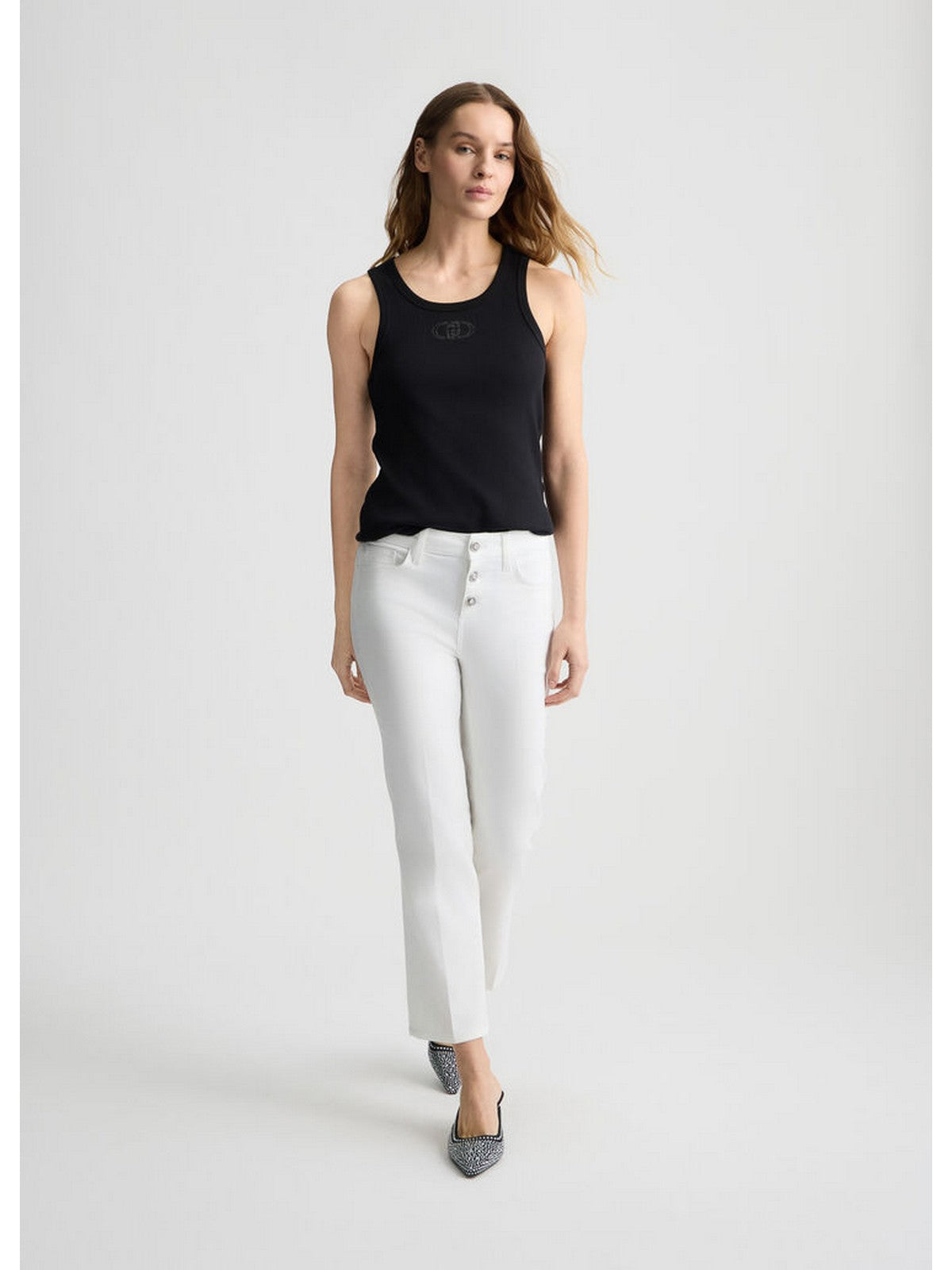 LIU JO WHITE Pantalone Donna WA5416T7144 11111 Bianco