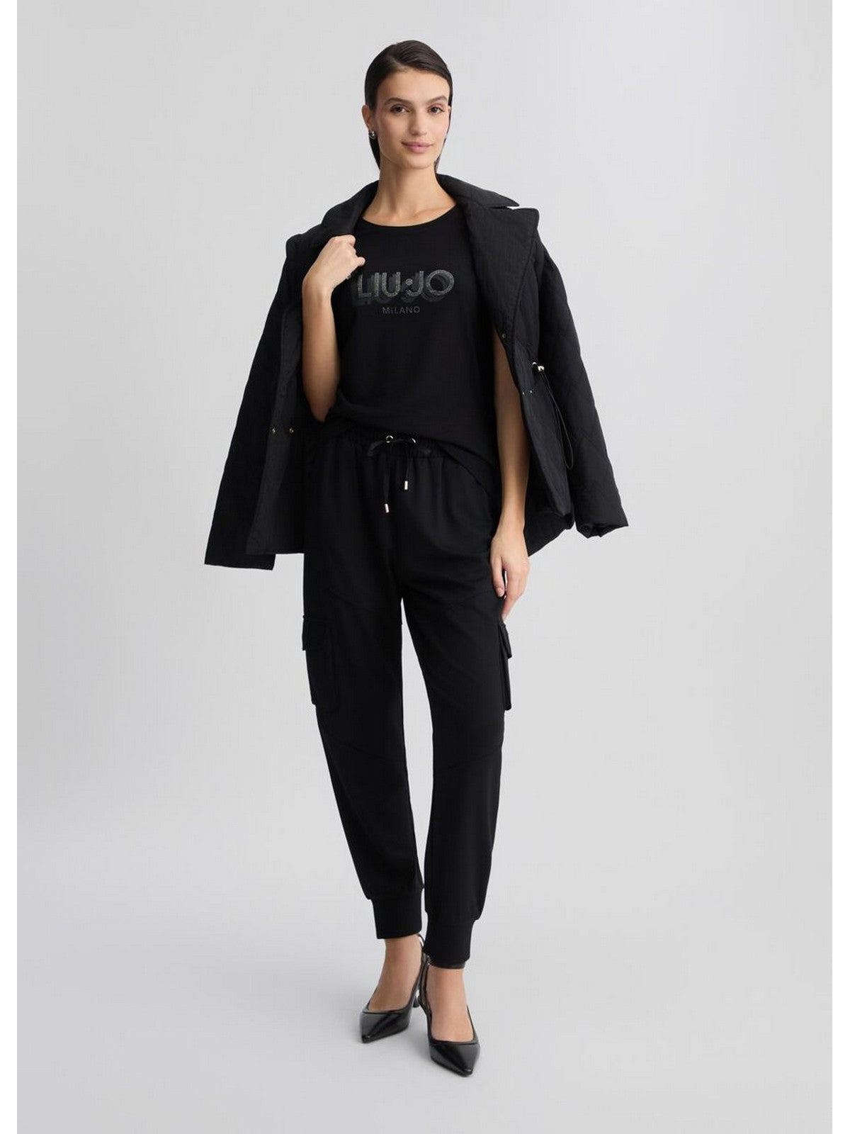 LIU JO SPORT T-shirt Donna TA5214JS003 W9415 NERO/LIUJO