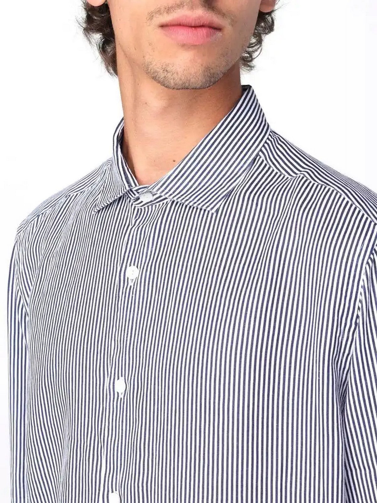 MC2 SAINT BARTH Camicia Uomo PAMPLONA 01183H LINEN STRIPES 61