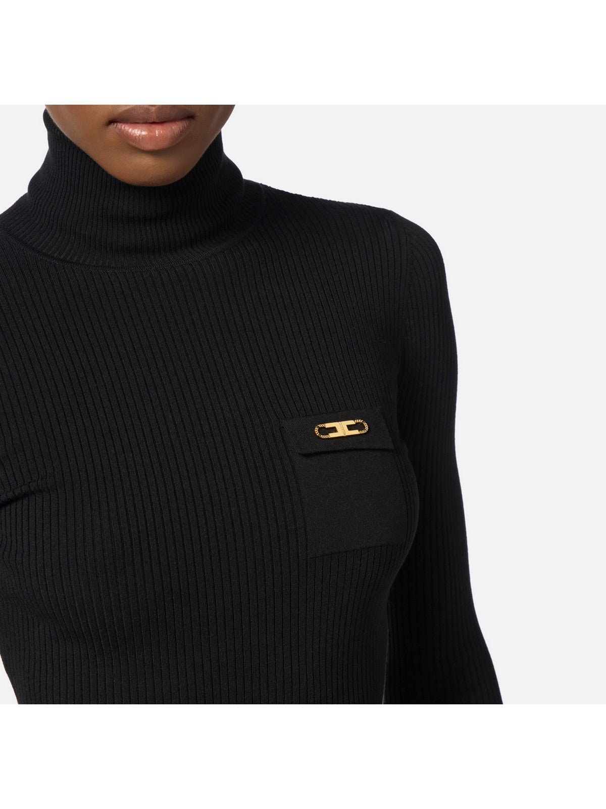 ELISABETTA FRANCHI Maglione dolcevita Donna MK11B56E2 110 Nero gioboutiqueweb