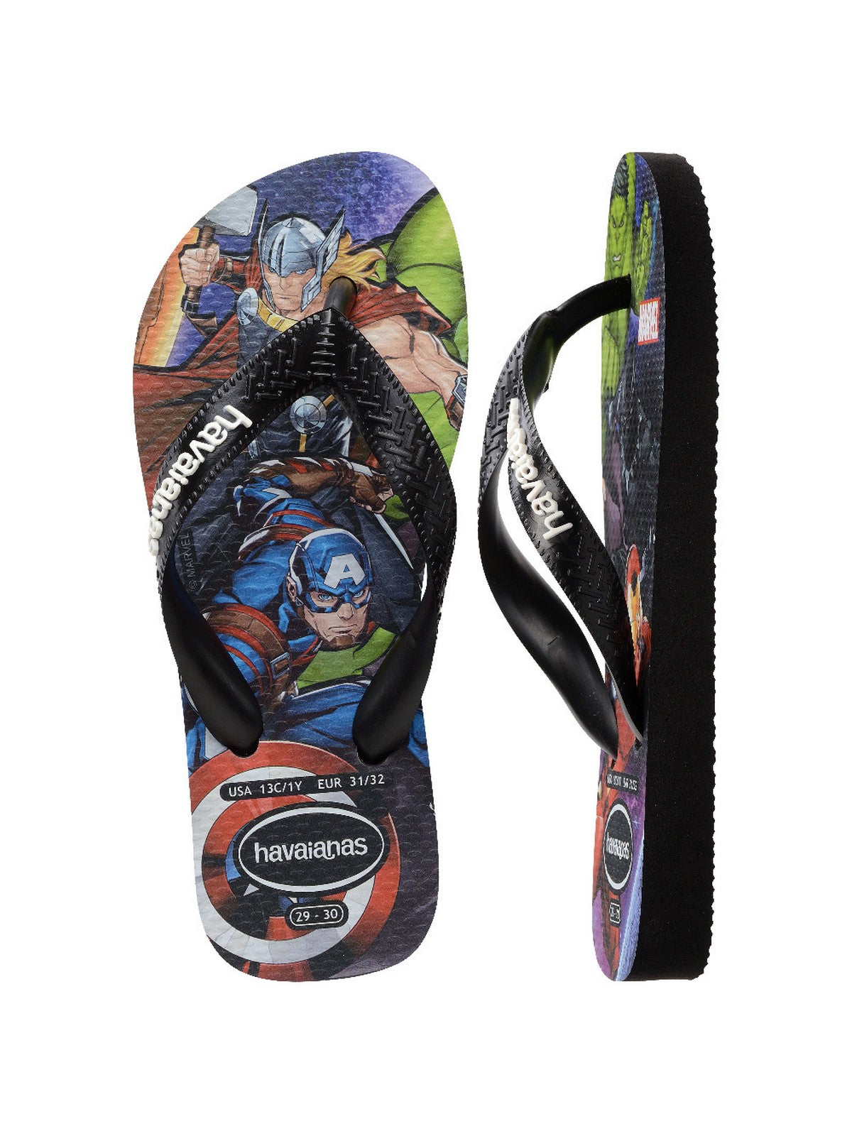 HAVAIANAS Infradito Bambini e ragazzi Hav. Kids top marvel 4148300.0090 Nero gioboutiqueweb
