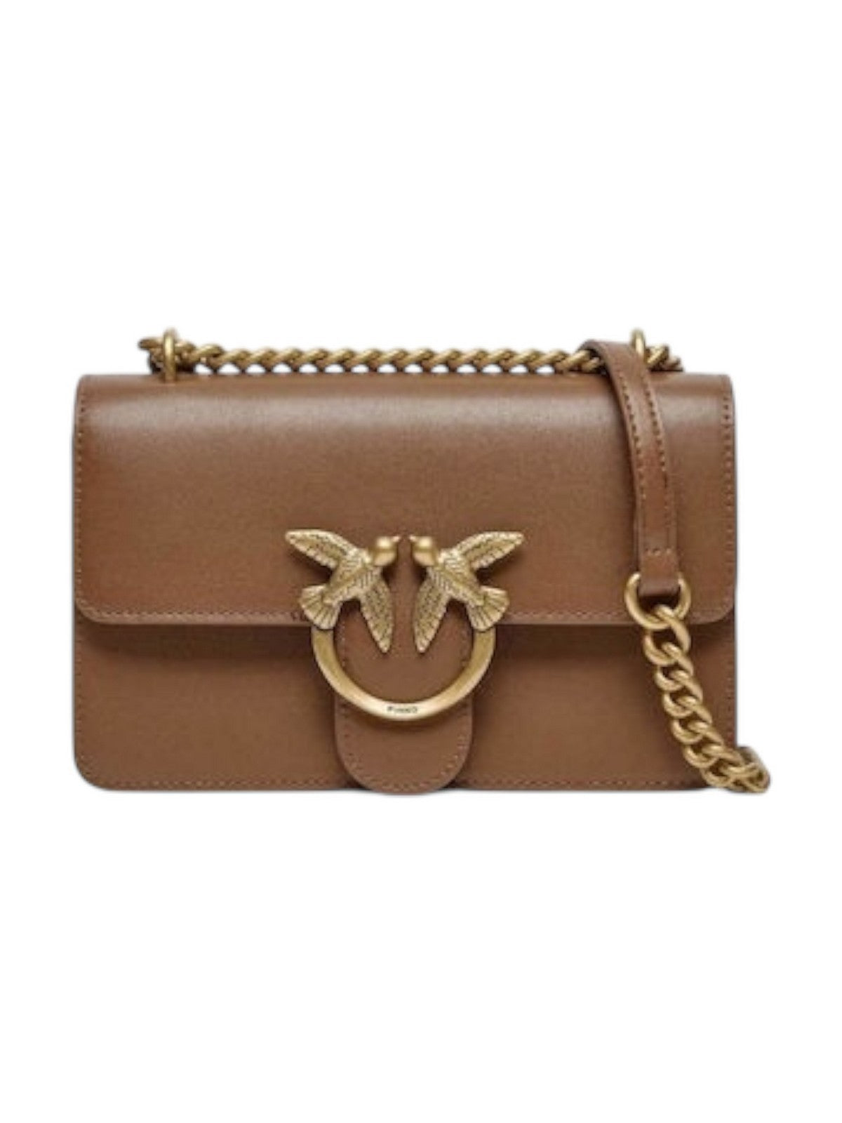 PINKO Borsa Donna LOVE ONE MINI DC 100074-A0F1 L17Q MARRONE - LEONE-ANTIQUE GOLD