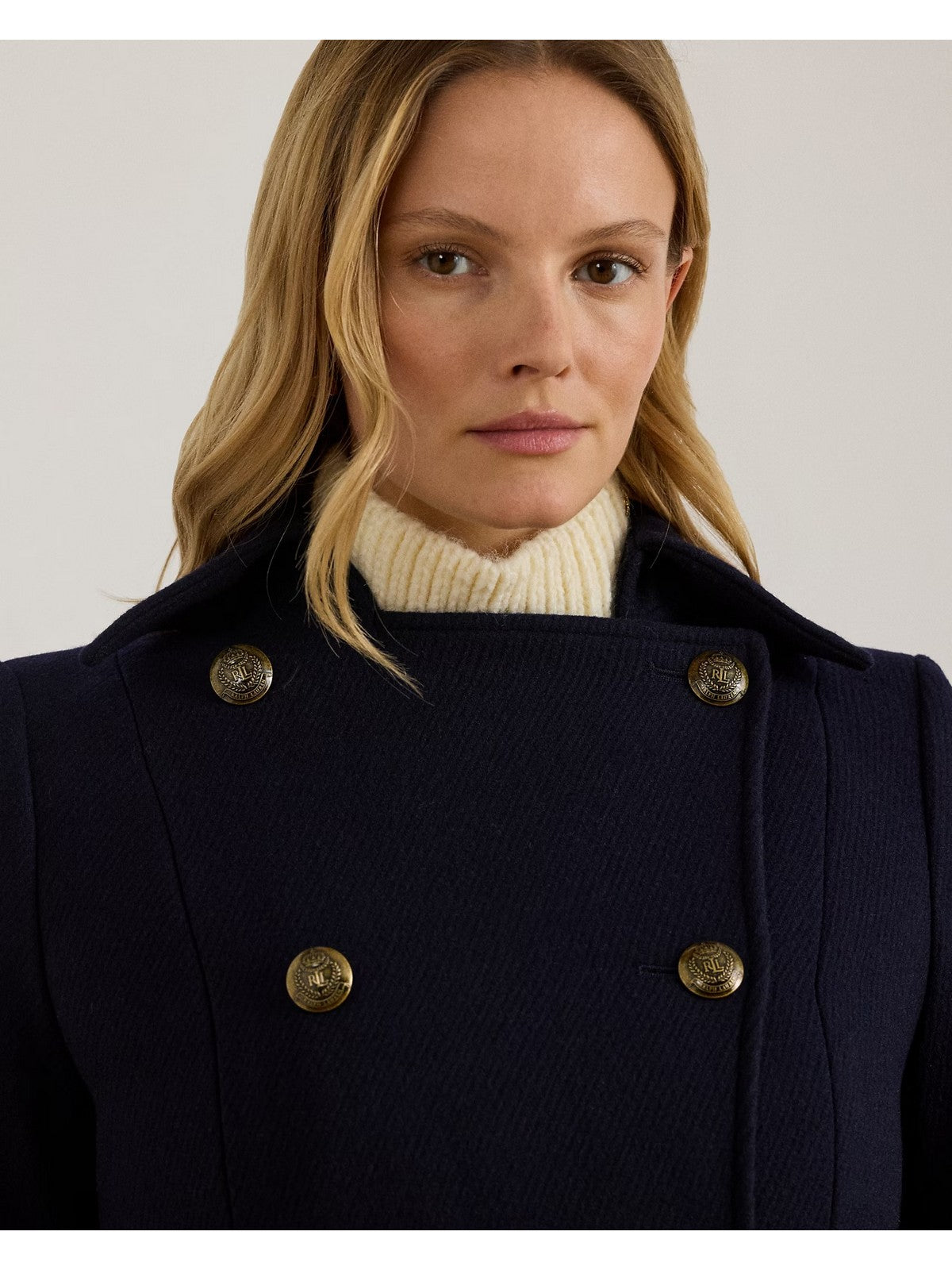 LAUREN RALPH LAUREN Cappotto Donna "TWILL DB 45""-LINED-COAT" 297P04150 002 REGAL NAVY gioboutiqueweb