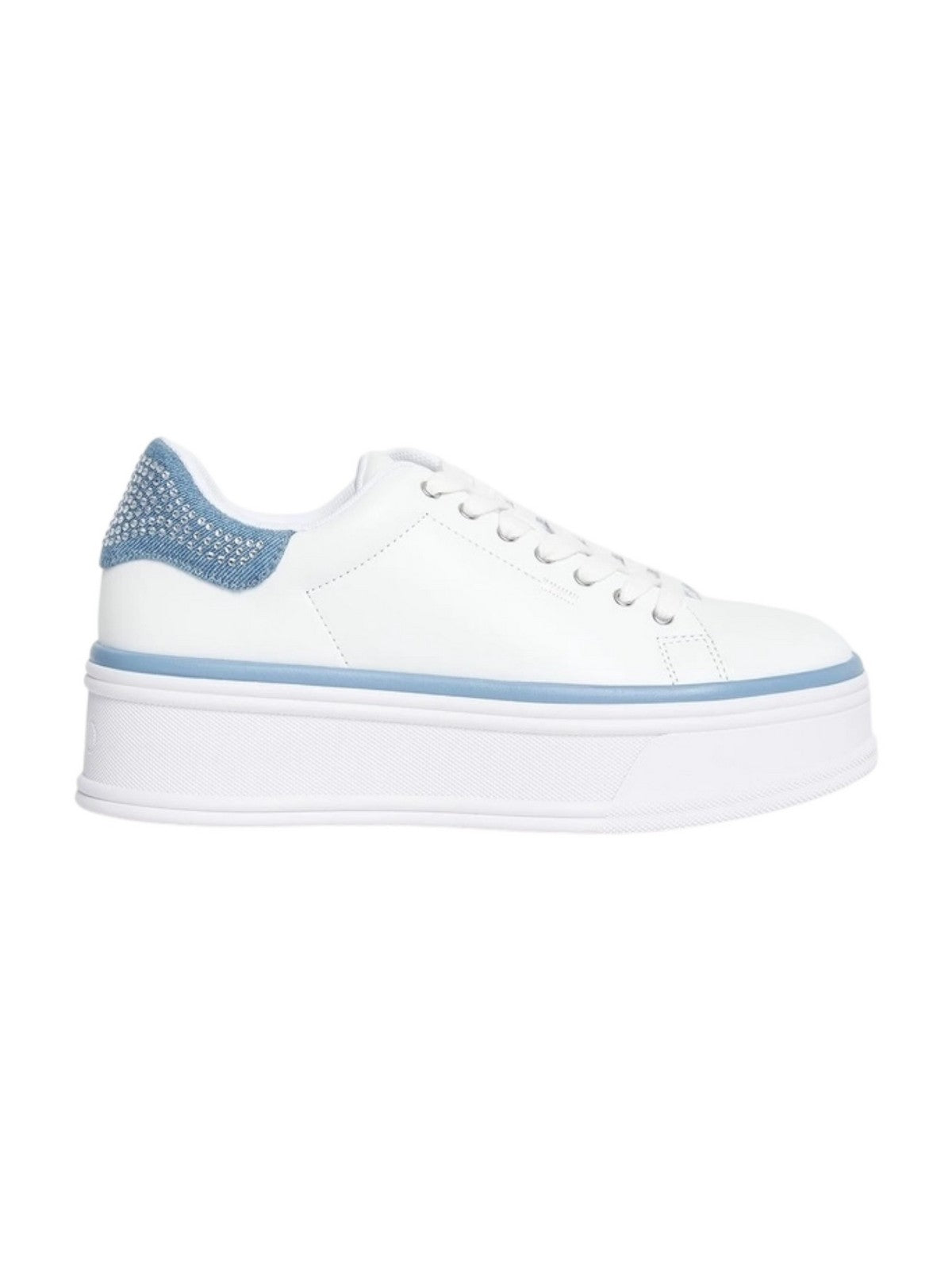 LIU JO Sneaker Donna SELMA 16 BA5101PX652 S3692 LEATHER/DENIM WHITE/DENIM gioboutiqueweb