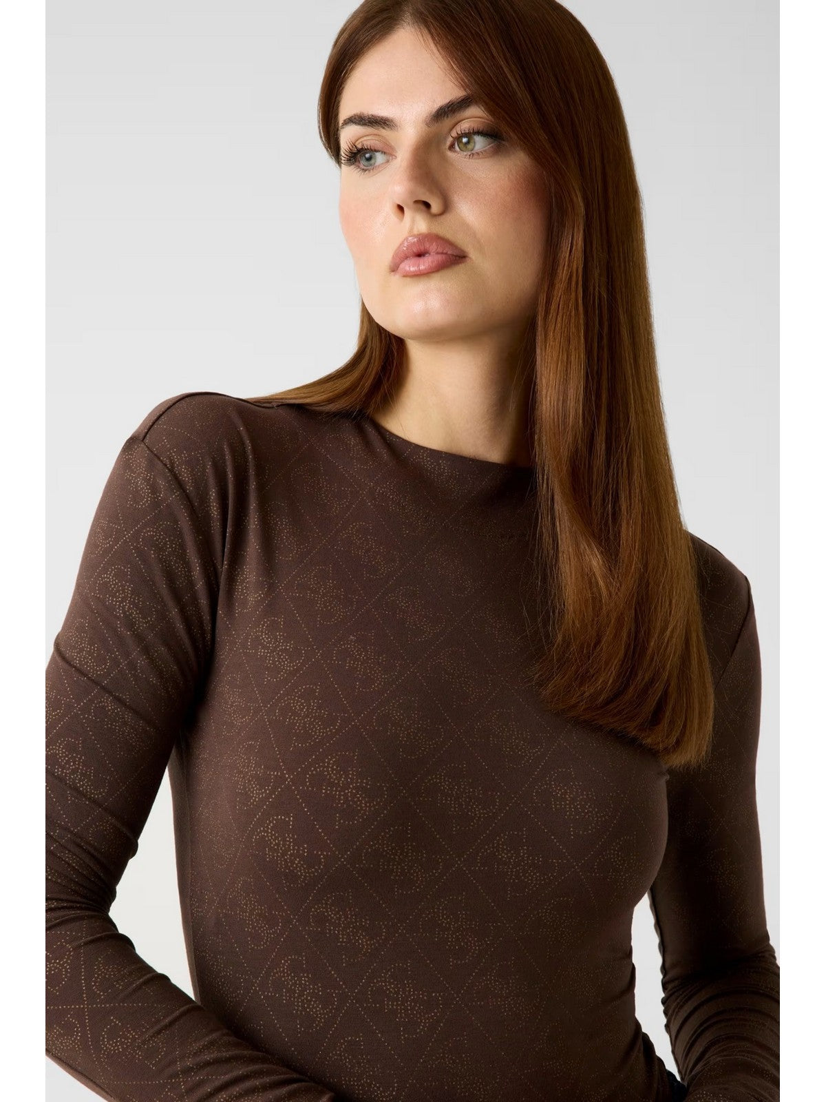 GUESS Body Donna LS TEODORA LOGO BODY W5BP09 K68D2 G1EA DARK COFFEE