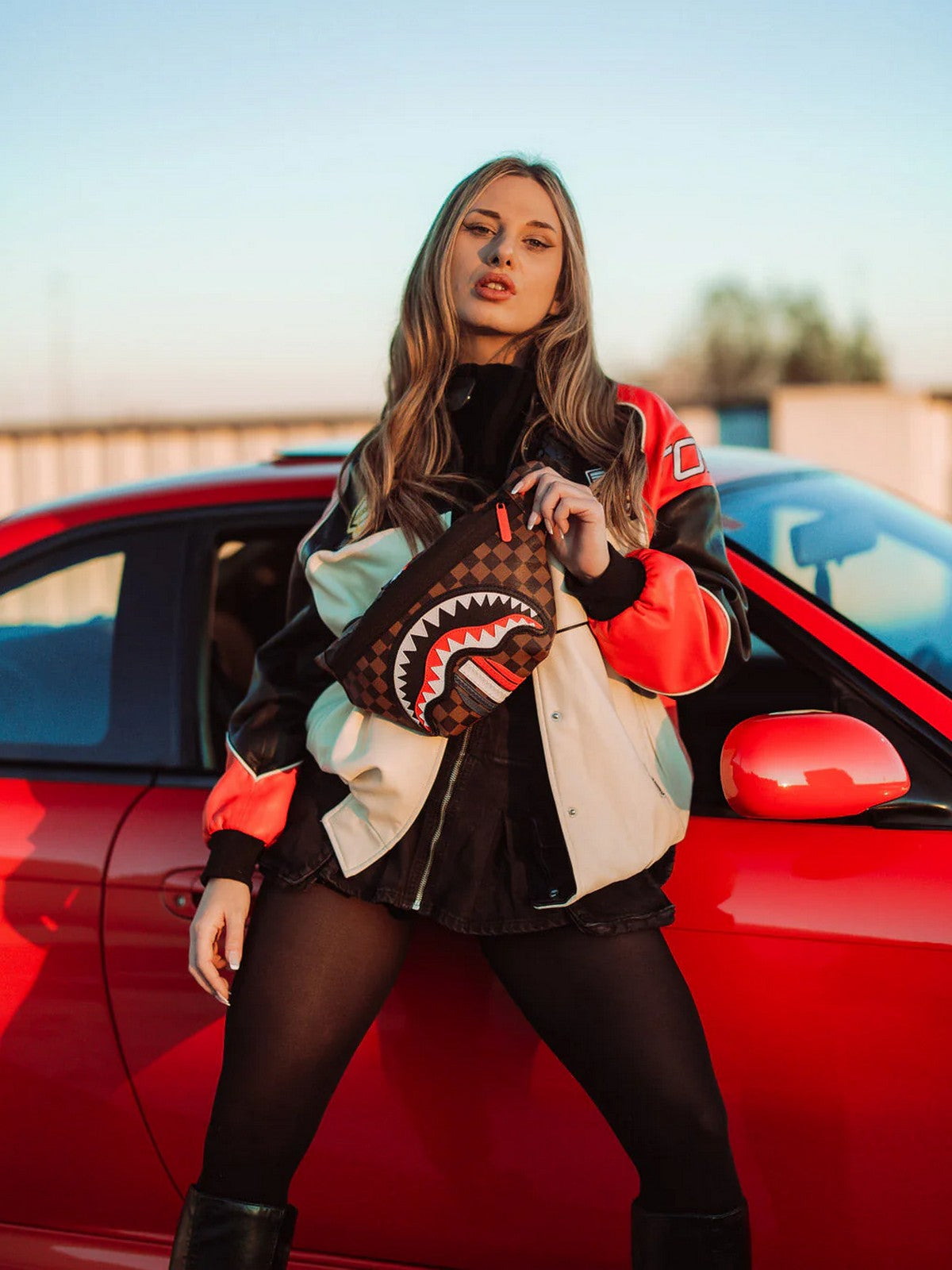 SPRAYGROUND Marsupio Uomo MACHINE FRANCAISE CROSSBODY 910B7488NSZ Marrone gioboutiqueweb