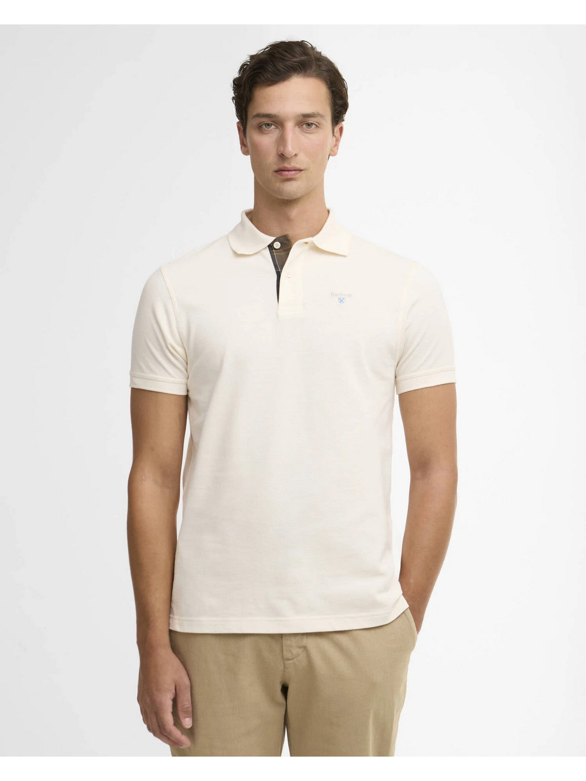 BARBOUR Polo Uomo MML0012 WH71 WHISPER WHITE/CLASSIC