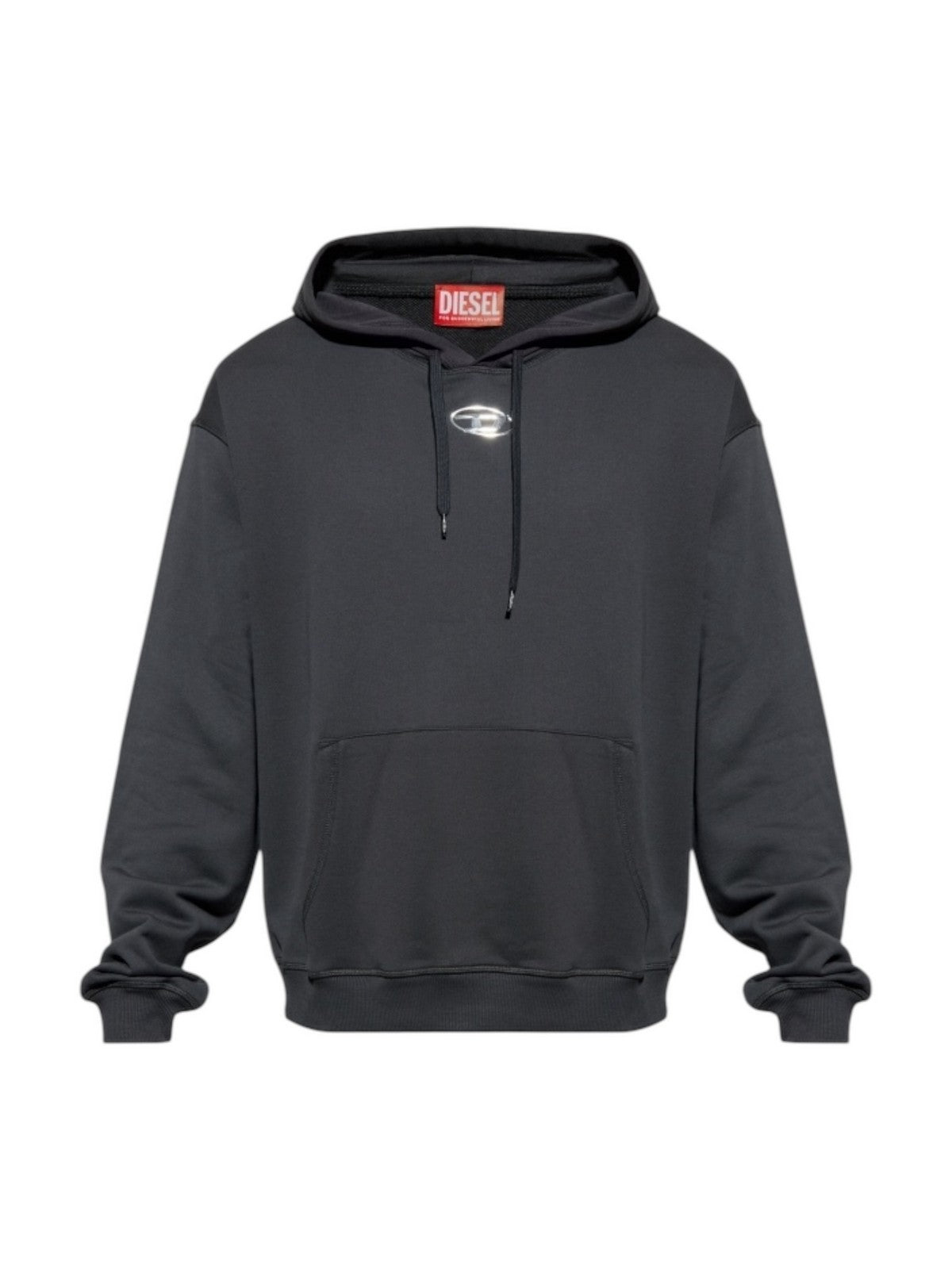 DIESEL Felpa Uomo S-NORM-HOOD-IOD FELPA A20447 0BKBW 900 001 - BLACK