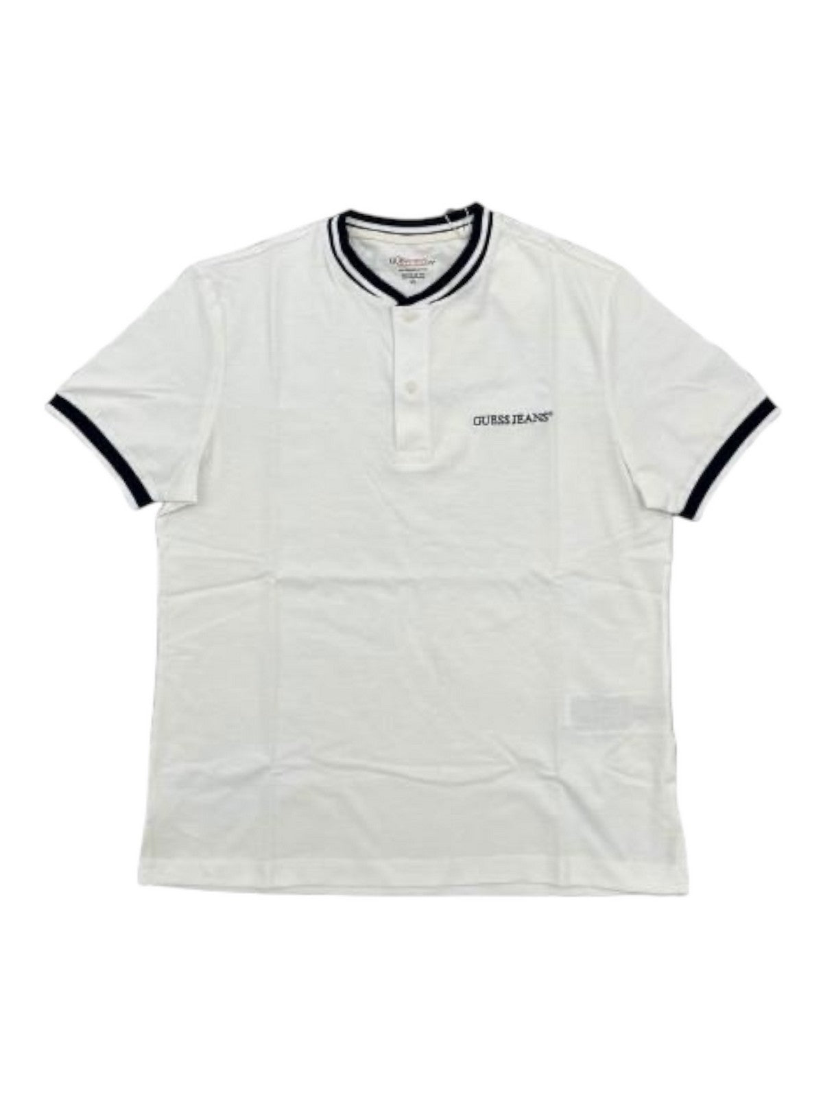 GUESS T-shirt Uomo GJ SS CN REG HENLEY TEE M5GP49 KCTV1 G011 PURE WHITE