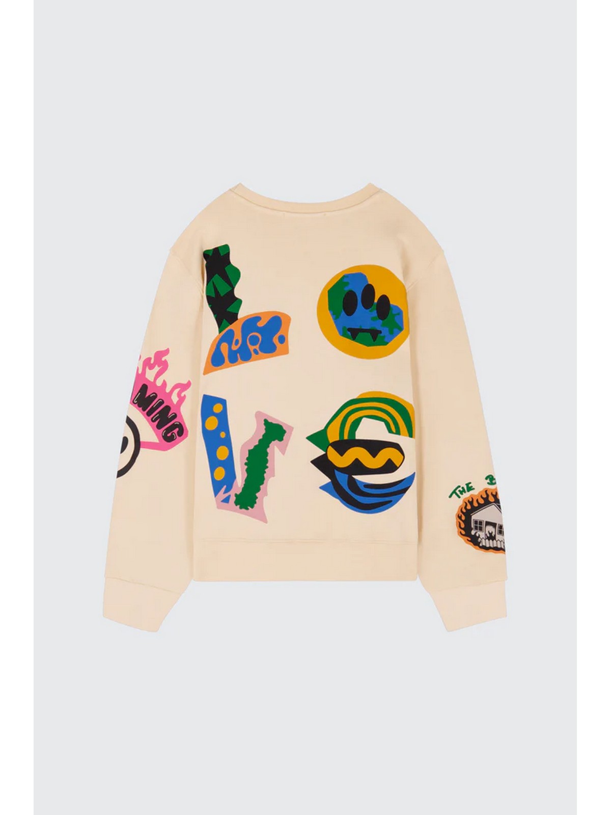 BARROW Felpa Uomo SWEATSHIRT UNISEX F4BWUASW083 092 Beige gioboutiqueweb