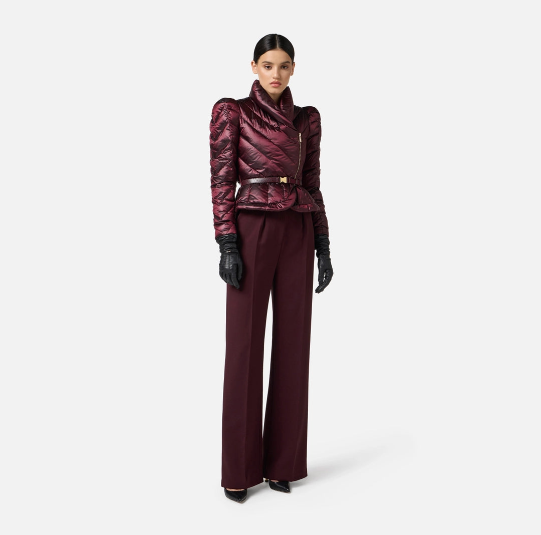 ELISABETTA FRANCHI Piumino Donna PI89Z56E2 EA4 MERLOT gioboutiqueweb
