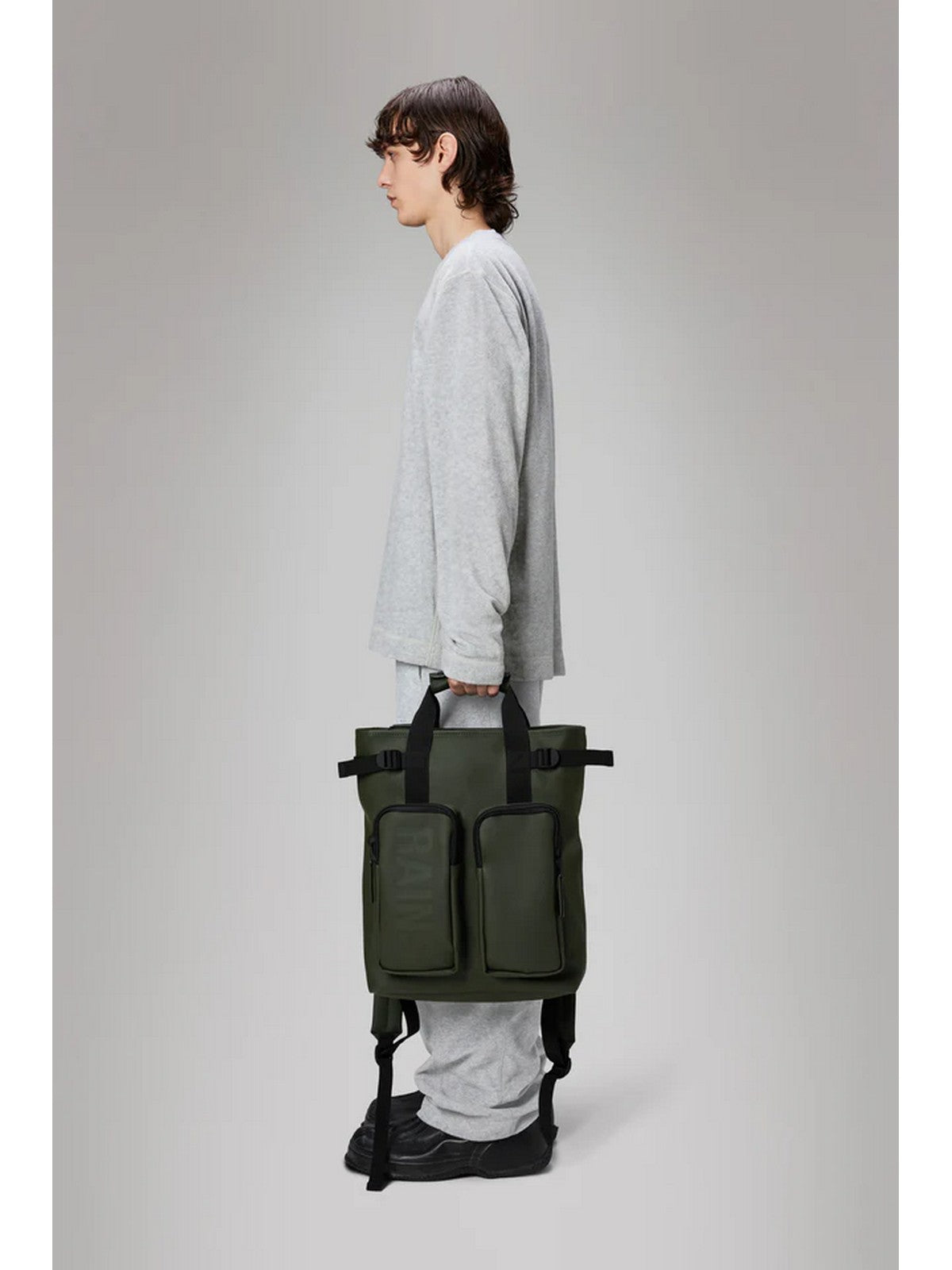 RAINS Zaino Unisex adulto Texel Tote Backpack W3 14240 03 Green GREEN
