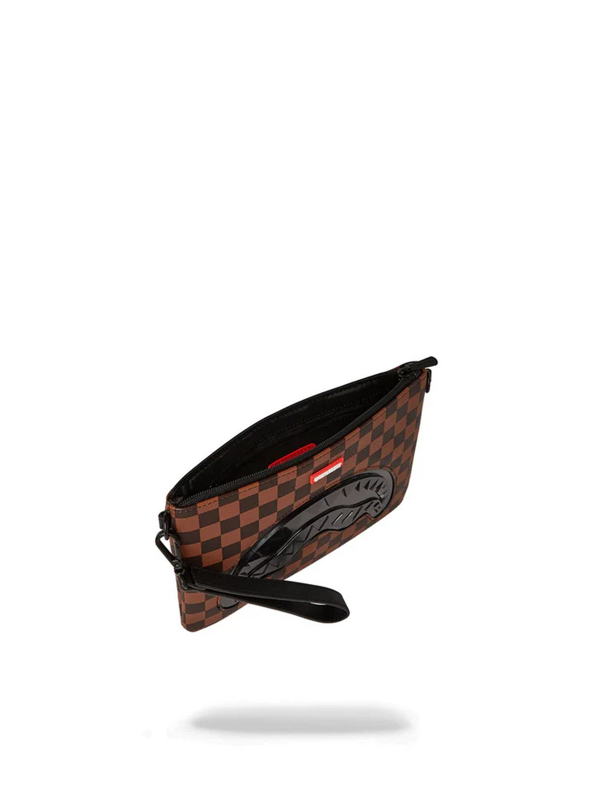 SPRAYGROUND Pochette Uomo SIP CLEAR SM EYES CROSS CLUTCH STRAP 910B6515NSZ Marrone gioboutiqueweb