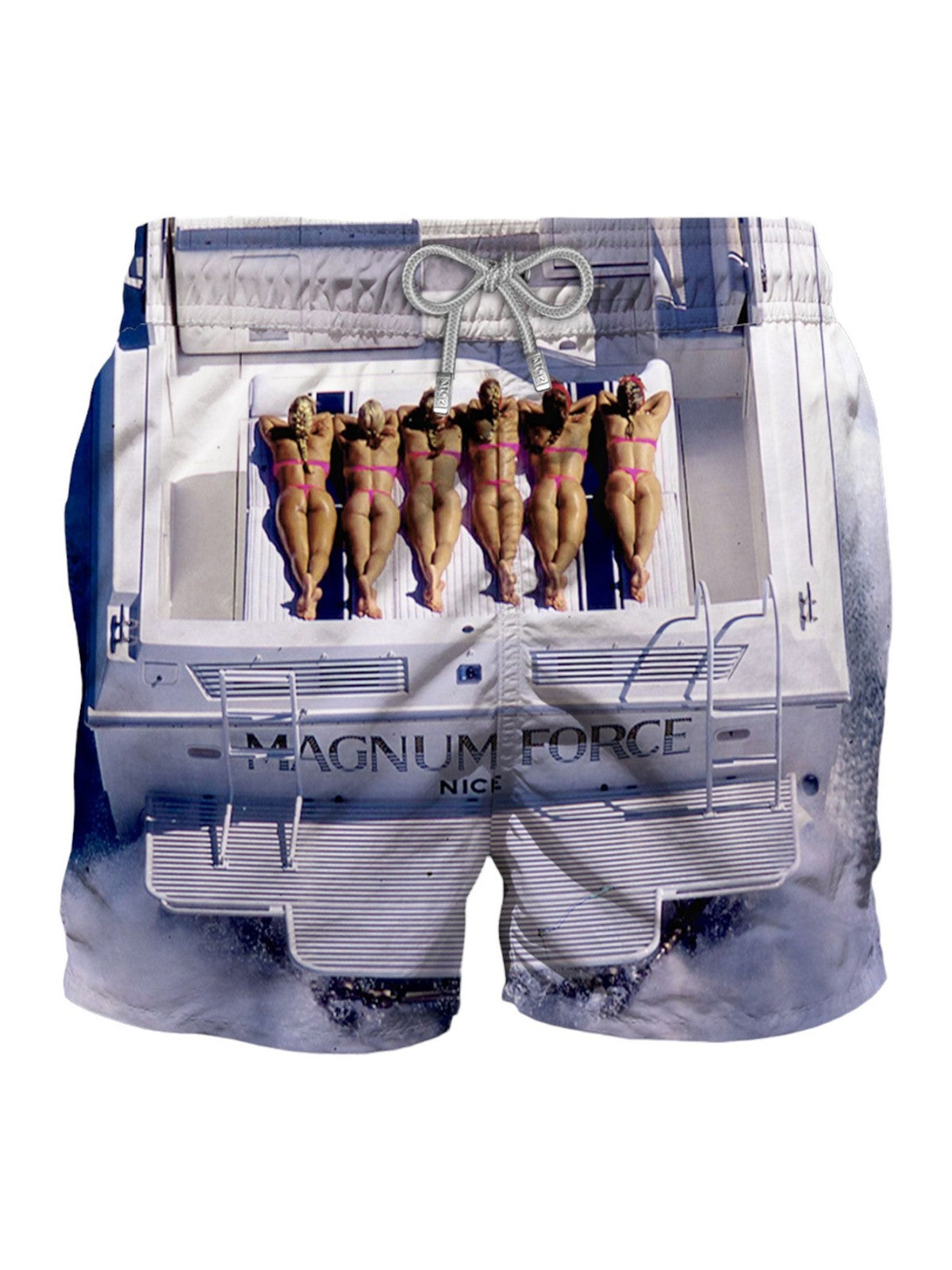 MC2 SAINT BARTH Costume da bagno Uomo GUSTAVIA PLACED PRINT 04283F Bianco gioboutiqueweb