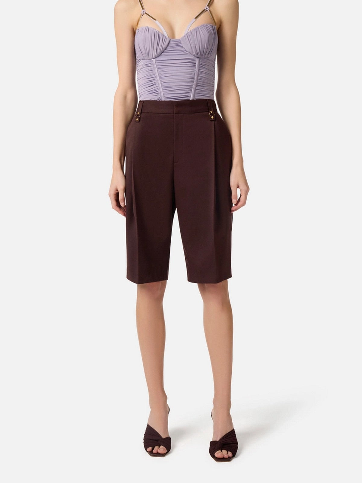 ELISABETTA FRANCHI Pantalone Donna PA18162E2 644 CACAO