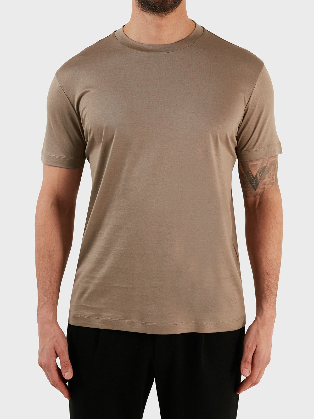 EMPORIO ARMANI T-shirt Uomo 8N1TE8 1JUVZ U6167 Beige gioboutiqueweb