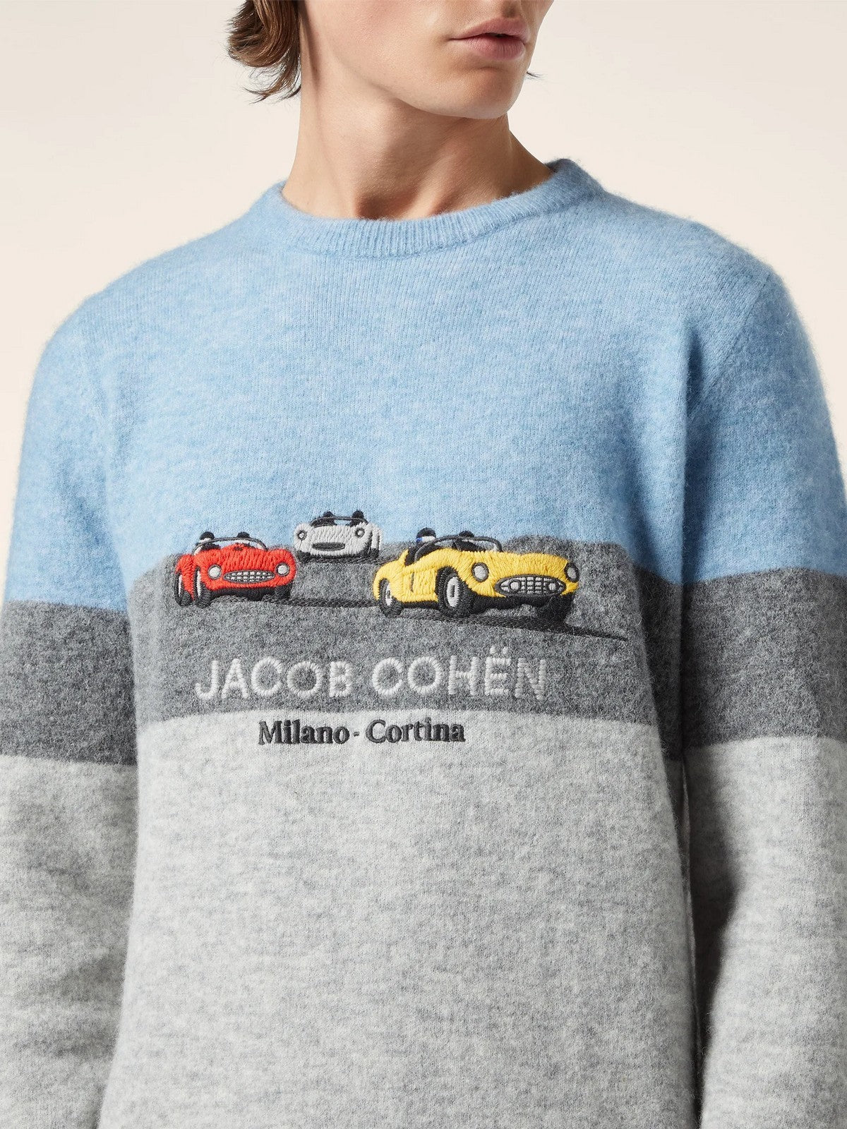 JACOB COHEN Maglione Uomo JUM_SG024 001 X0017 FL X866 AZURE MEL.