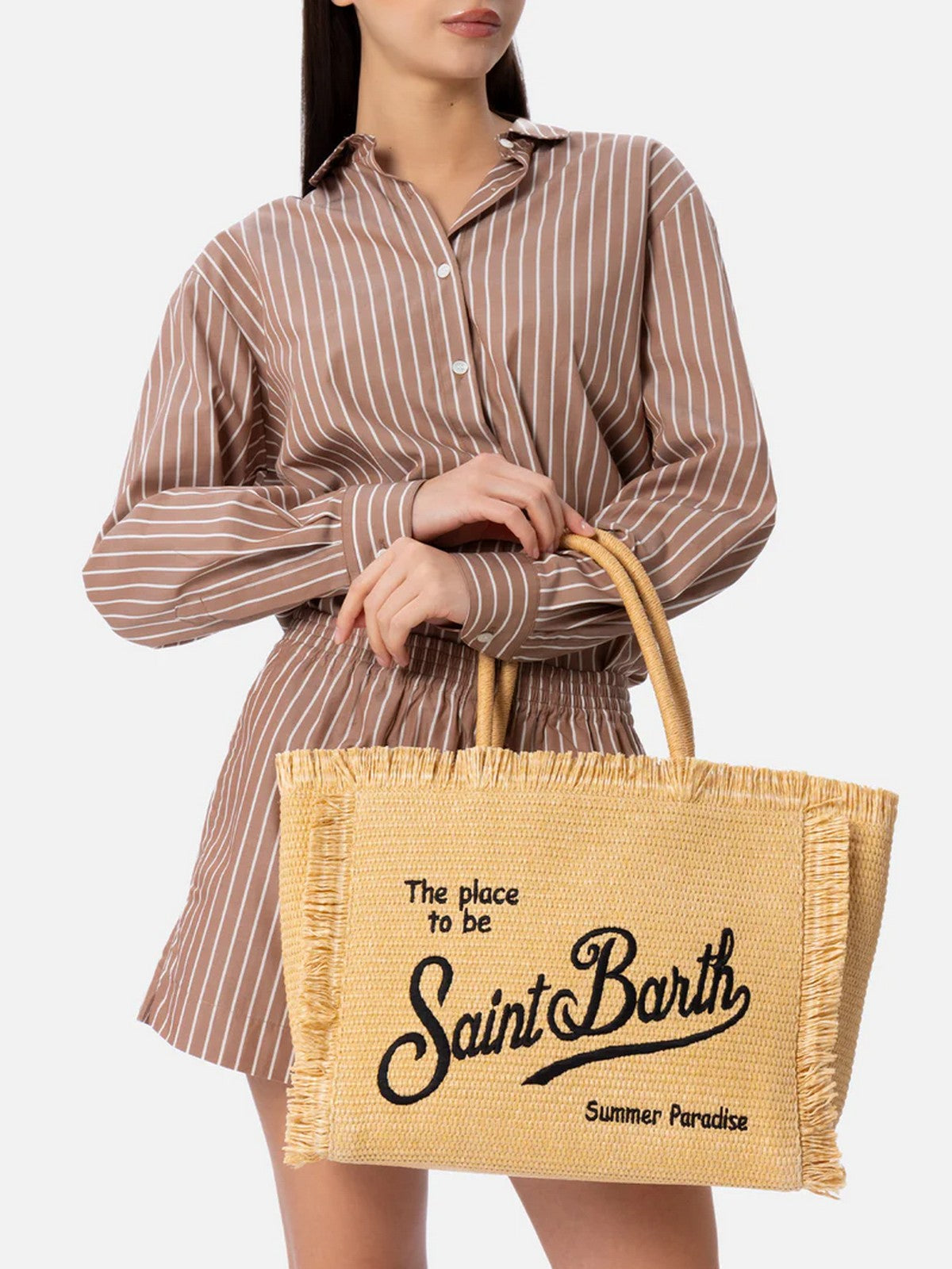 MC2 SAINT BARTH Borsa Donna VANITY STRAW N 03251H Beige gioboutiqueweb