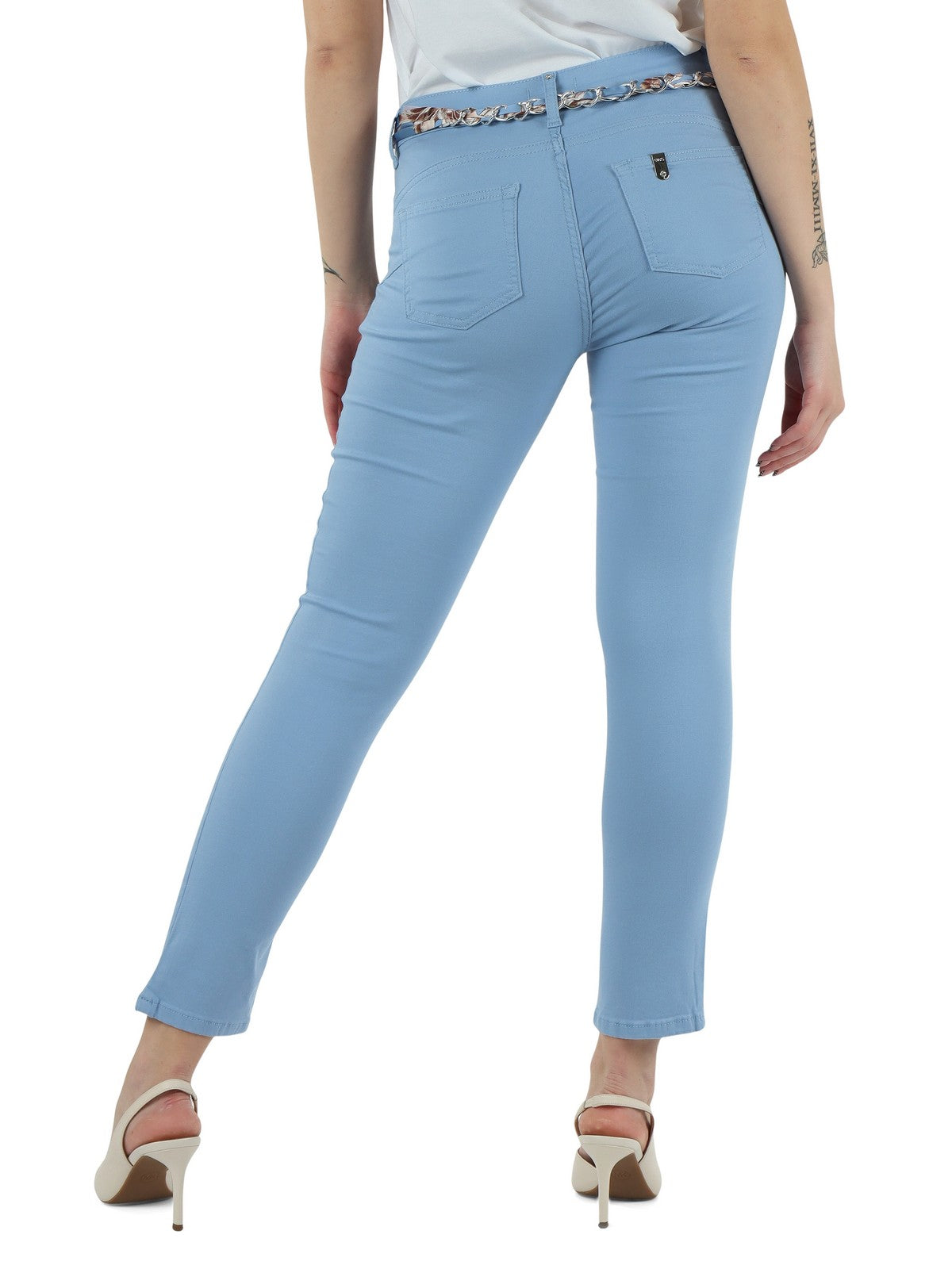 LIU JO WHITE Pantalone Donna WA6260T367A P9258 Brig.blue wave flowe