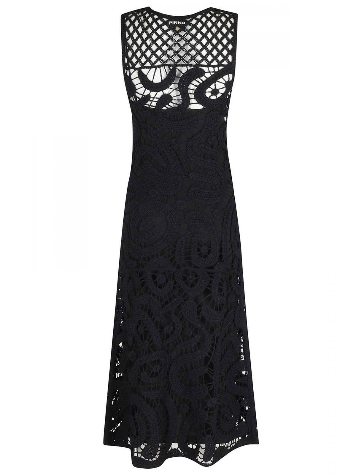 PINKO Abito Donna BUFERA ABITO CROCHET GEOMETRIC 106361-A354 Z99 NERO LIMOUSINE