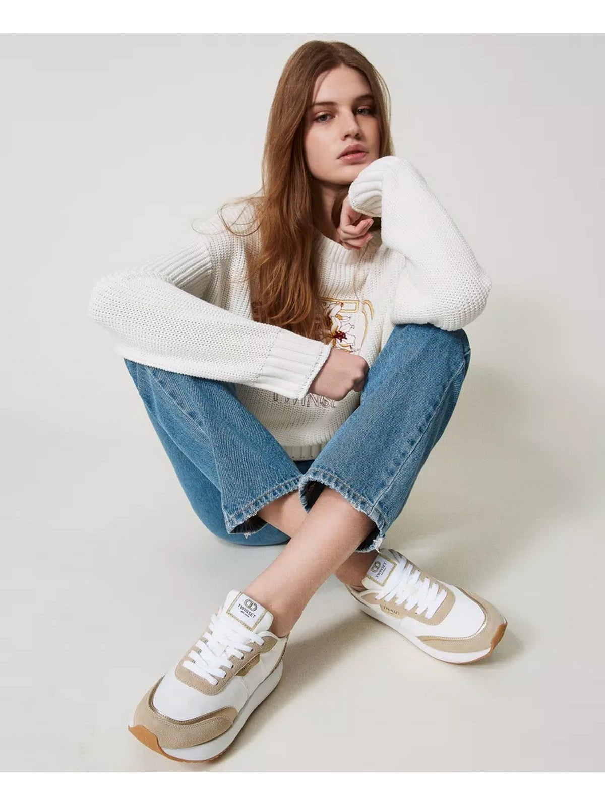 TWINSET Sneaker Donna 251TCP022 07049 Bianco gioboutiqueweb