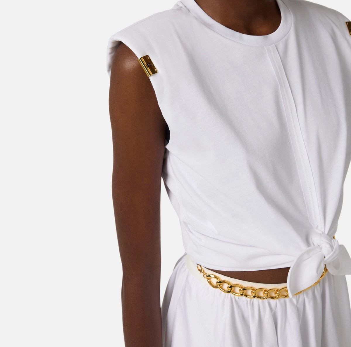 ELISABETTA FRANCHI T-shirt Donna MA01161E2 270 GESSO