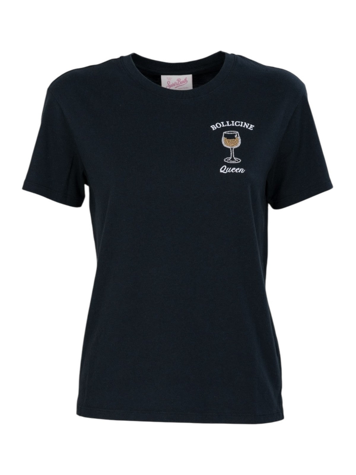 MC2 SAINT BARTH T-shirt Donna EMILIE 05935H BOLLICINE QUEEN 00 STRASS EMB gioboutiqueweb