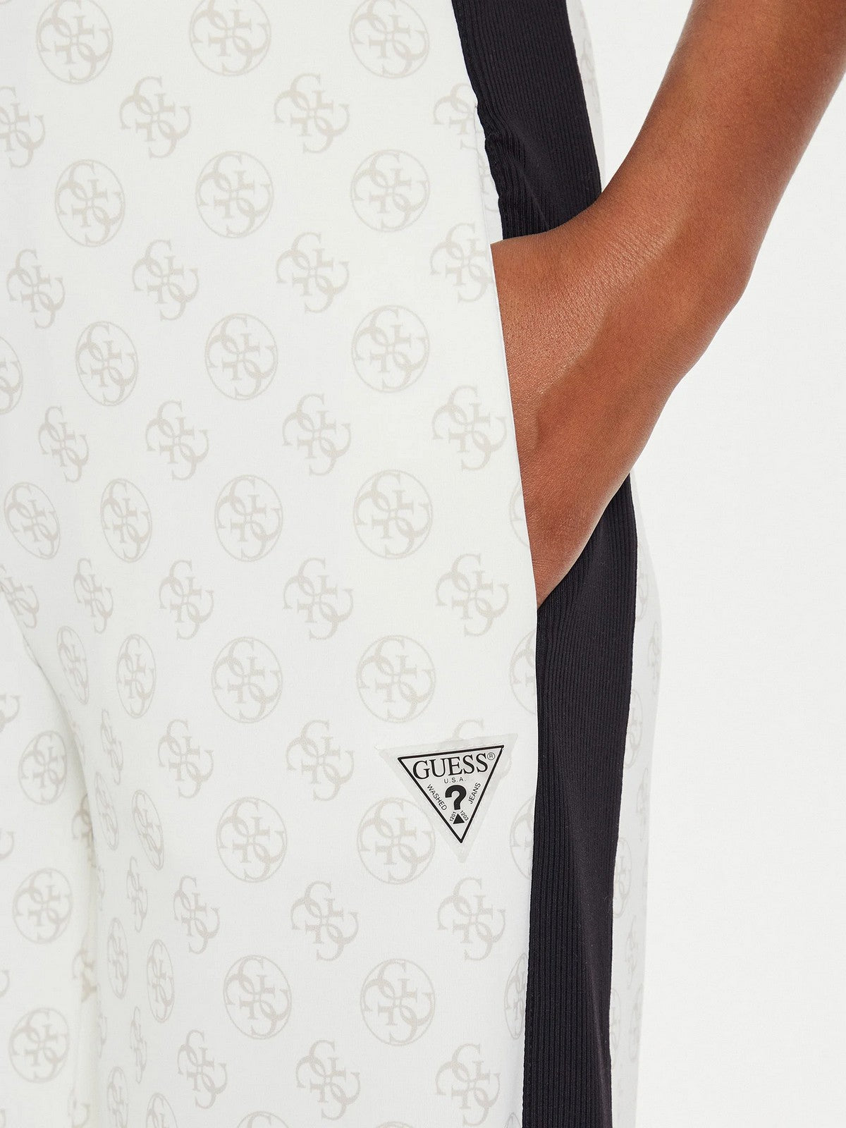 Zgadnij sport Pantalone kobieta Ela 4G proste długie pand v4YB03 KB212 P1HA Beige