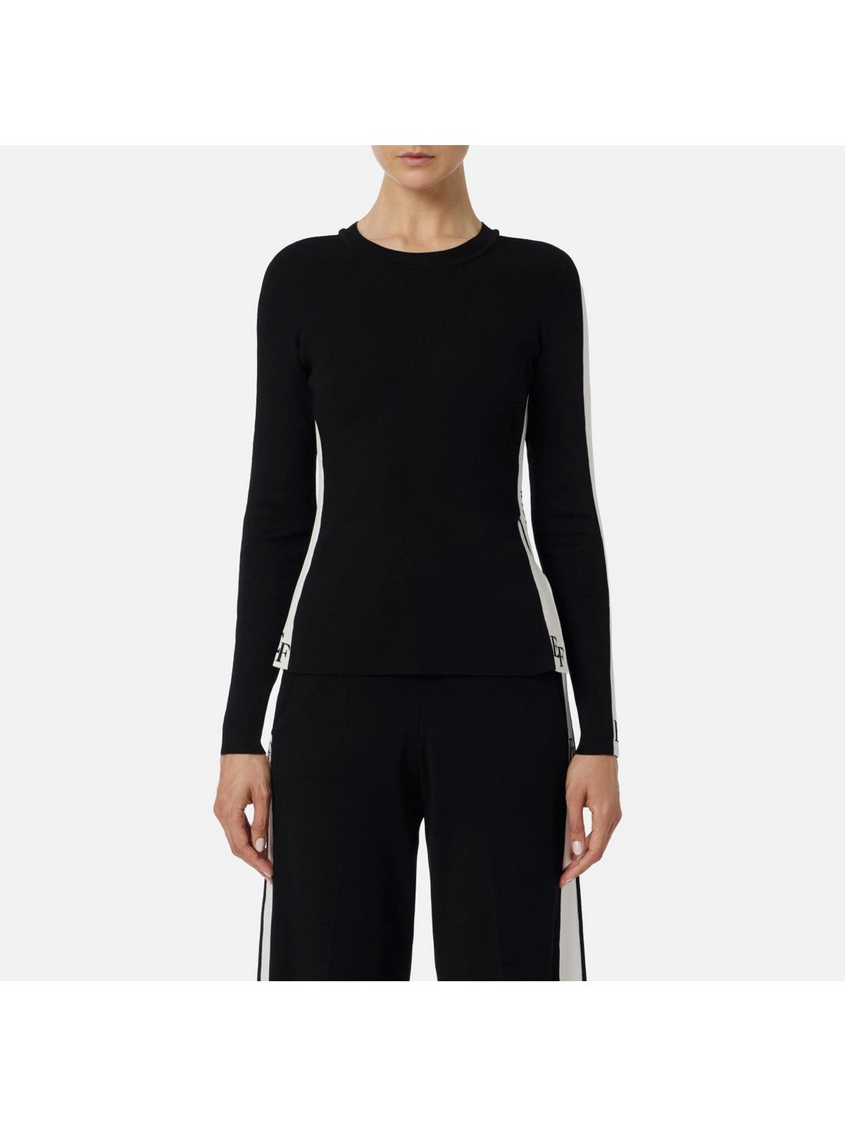 ELISABETTA FRANCHI Maglia Donna MK03S56E2 EF3 NERO/MILK