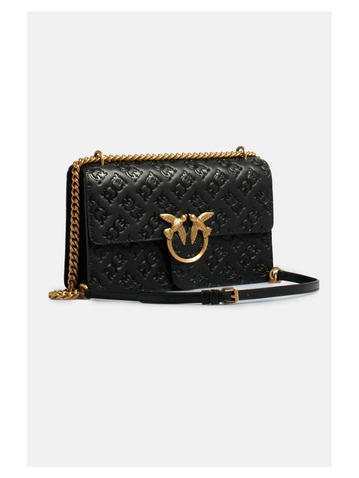 PINKO Borsa Donna Love One Classic Dc Vitello Se 100941-A1YB Z99Q Nero gioboutiqueweb