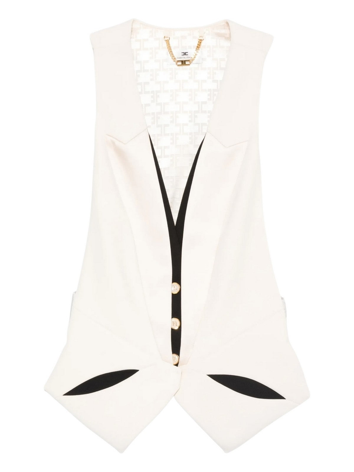ELISABETTA FRANCHI Gilet Donna GL00461E2 E84 BURRO/NERO