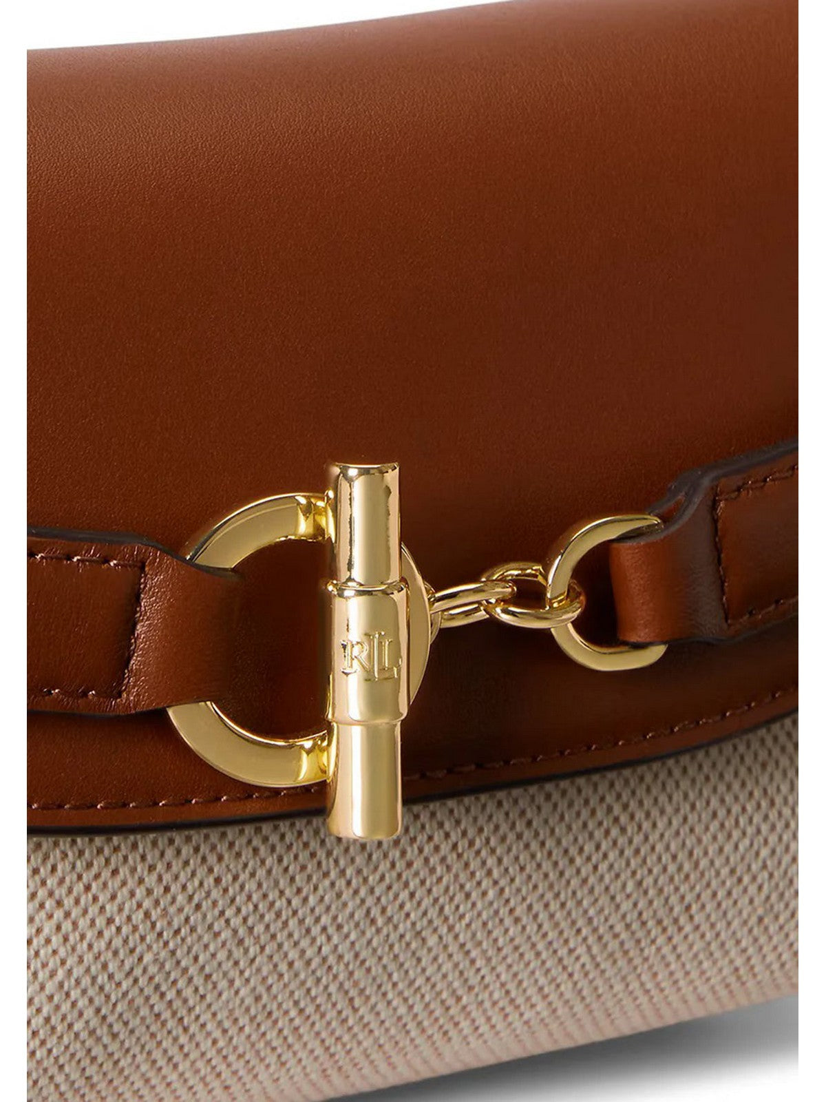 LAUREN RALPH LAUREN Borsa Donna BLKE SM CRS-CROSSBODY-SMALL 431P10121 003 NTRL/BUFF CANVAS/LAUREN TAN