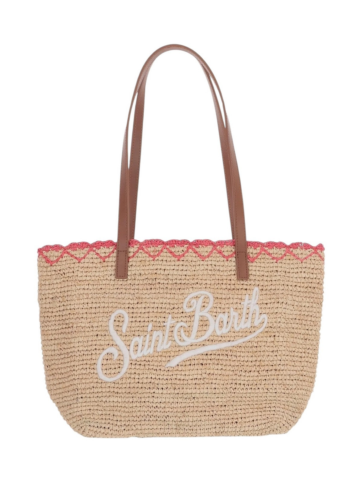 MC2 SAINT BARTH Borsa Donna RAFFIA CITY MID 00356L HEART BORDER 1141 EMB