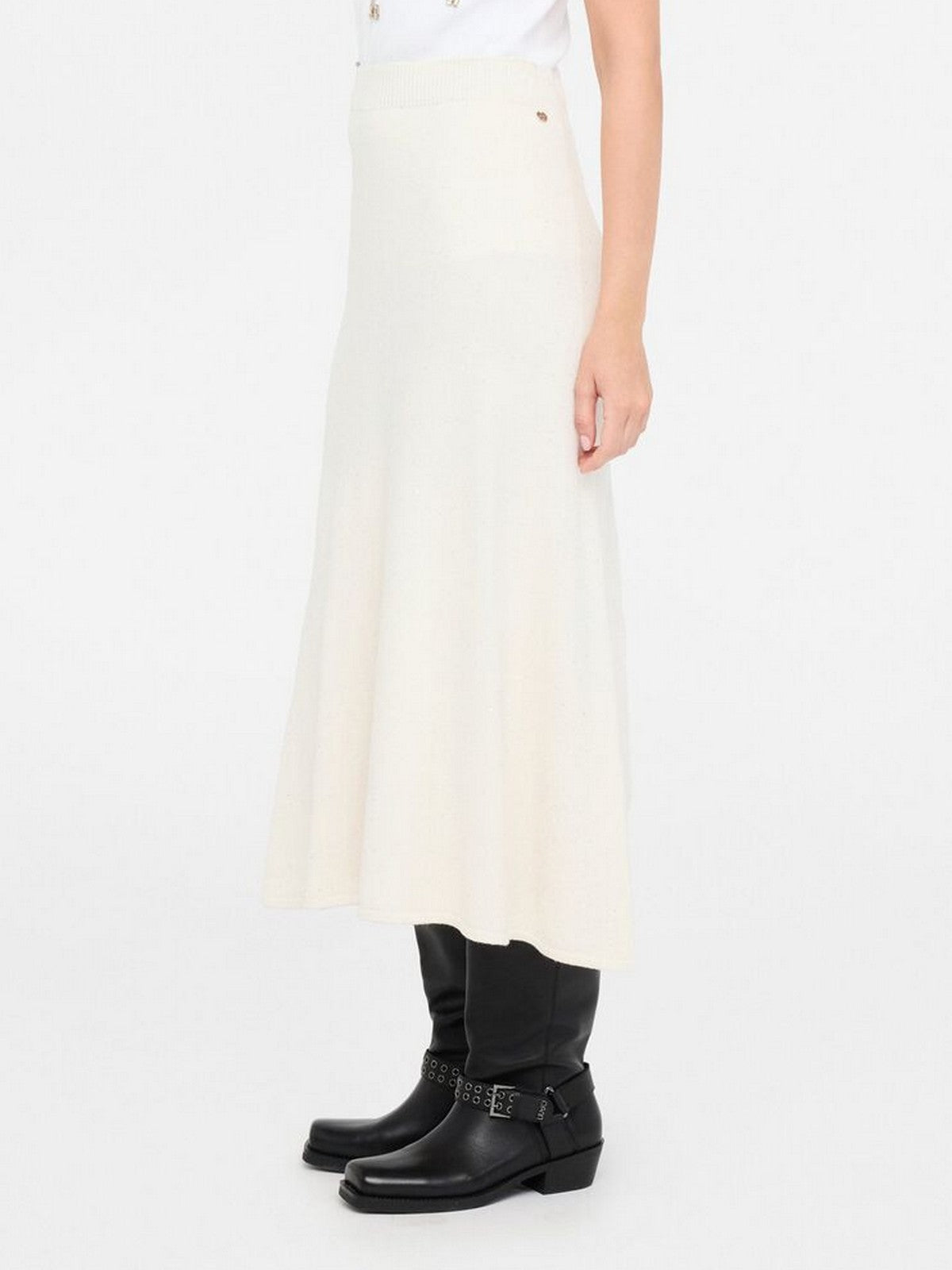 LIU JO WHITE Gonna Donna MF5295MA27R W9167 Bianco lana met.