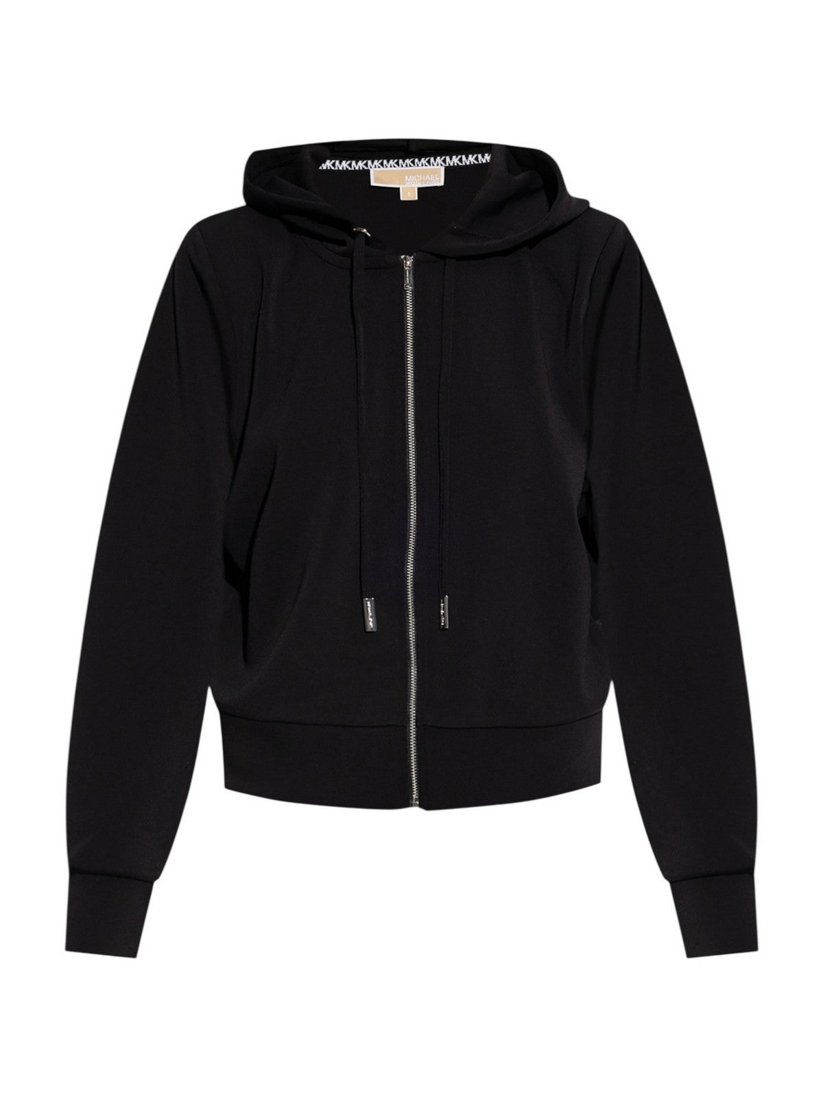 Michael Kors Frauen Sweatshirt SHDR PAD CROP ZIP HDIE MT551SSE45 001 Schwarz