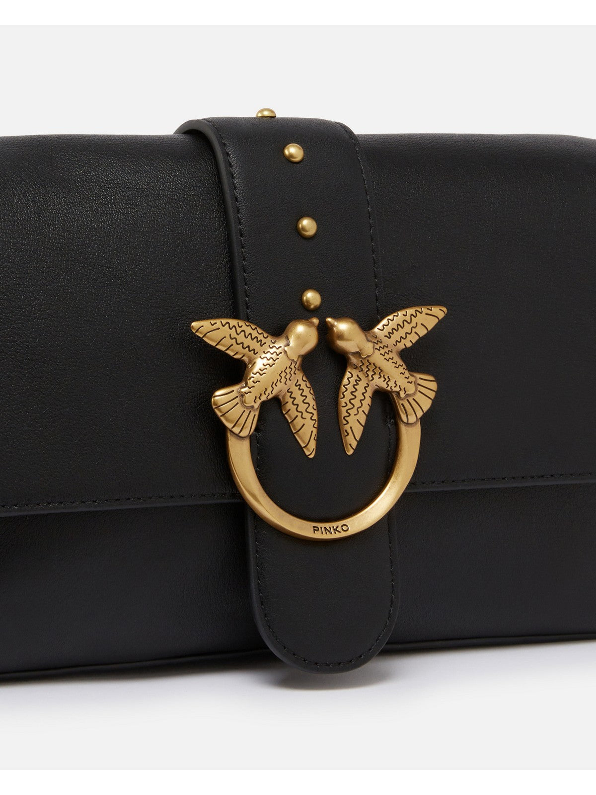 PINKO Borsa Donna LOVE ONE CLASSIC SLOUCHY FL 104524-A0QO Z99Q NERO-ANTIQUE GOLD
