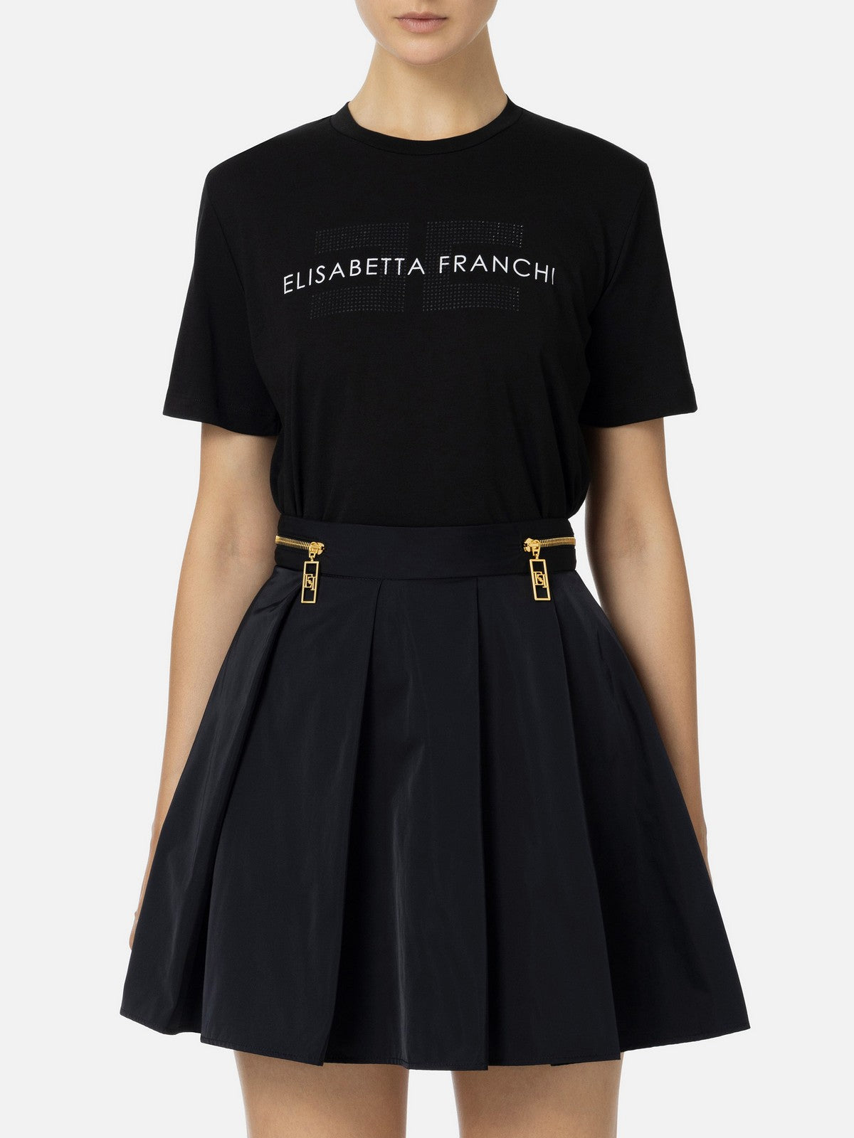 ELISABETTA FRANCHI T-Shirt e Polo Donna MA00346E2 110 Nero gioboutiqueweb