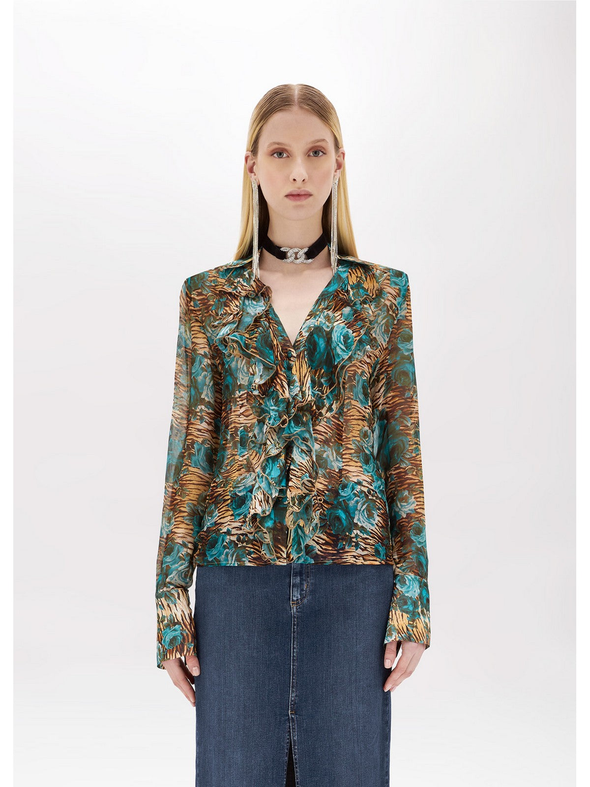 Blugirl Frau Shirt Ra4174t3079 N9208 Blau