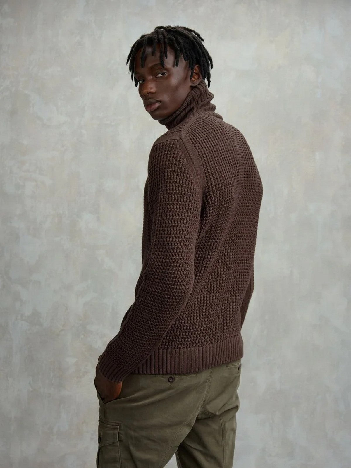 BLAUER Maglione dolcevita Uomo TROTTER 25WBLUM10064 007331 969 NERO OLIVA