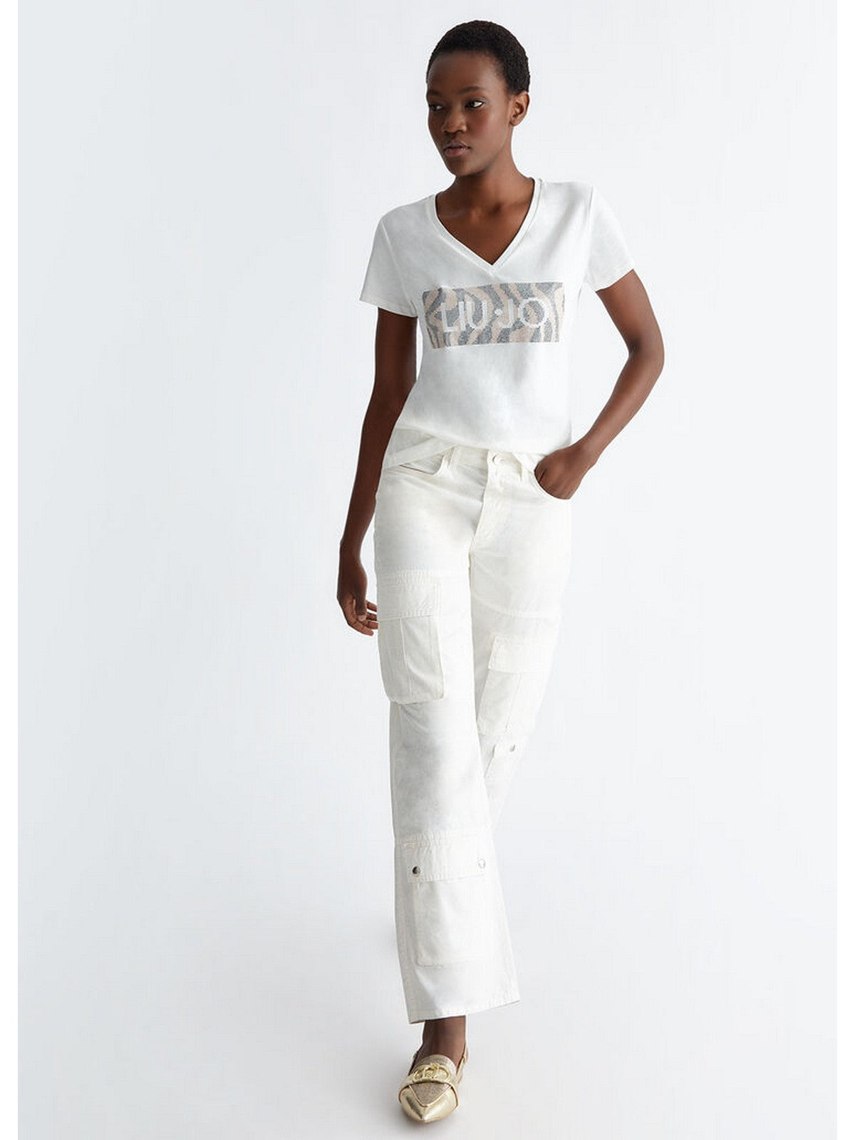 LIU JO WHITE T-Shirt e Polo Donna WA4019JS923 Q9994 Bianco