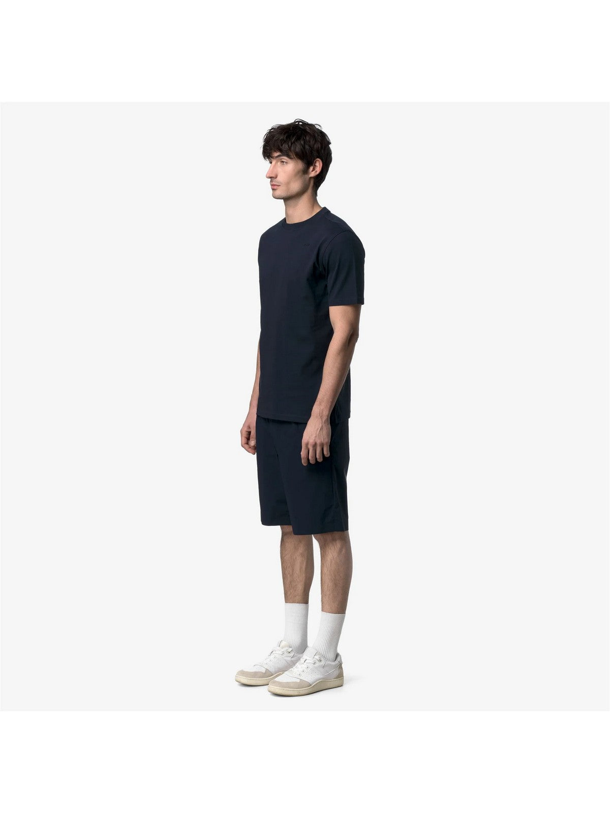 K-WAY T-shirt Uomo ODOM JERSEY MICRO LETTERING K81489W K89 BLUE DEPTH