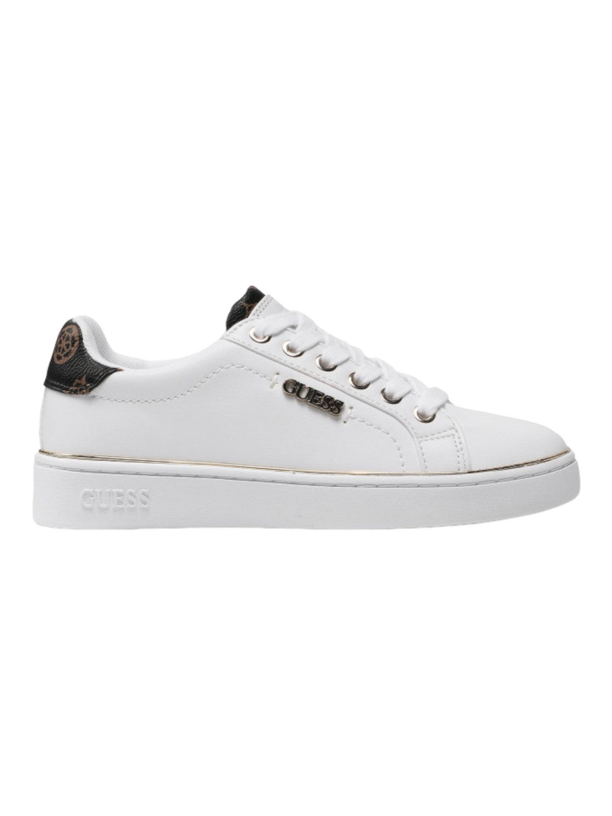 GUESS Sneaker Donna FL7BKI ELE12 WHIBR Bianco gioboutiqueweb