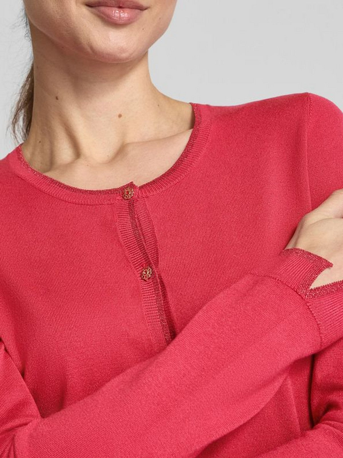 LIU JO WHITE Cardigan Donna WA5382MS49I 81950 Rosa gioboutiqueweb