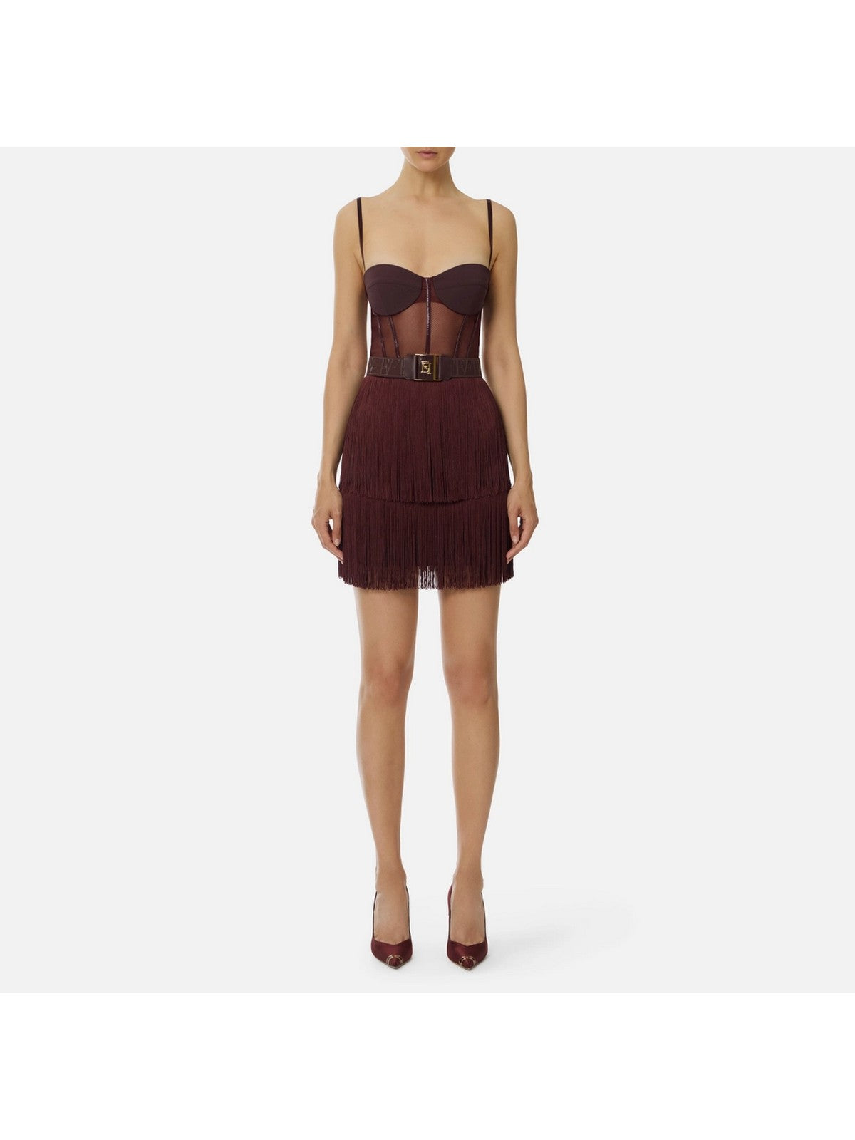 ELISABETTA FRANCHI Abito Donna AB82556E2 EA4 MERLOT gioboutiqueweb
