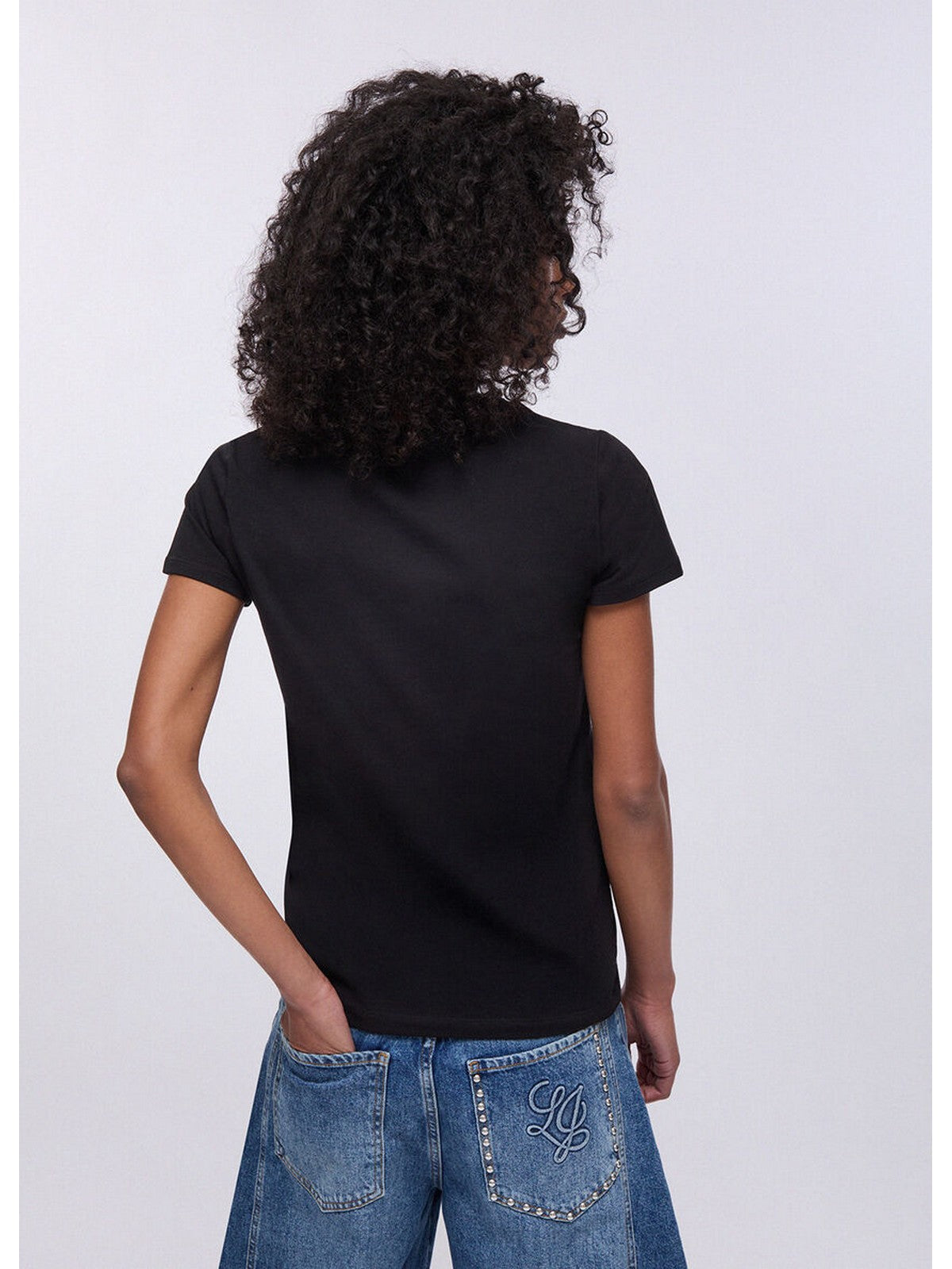LIU JO BEACHWEAR T-shirt Donna VA6171JS003 T9503 Nero/degrade