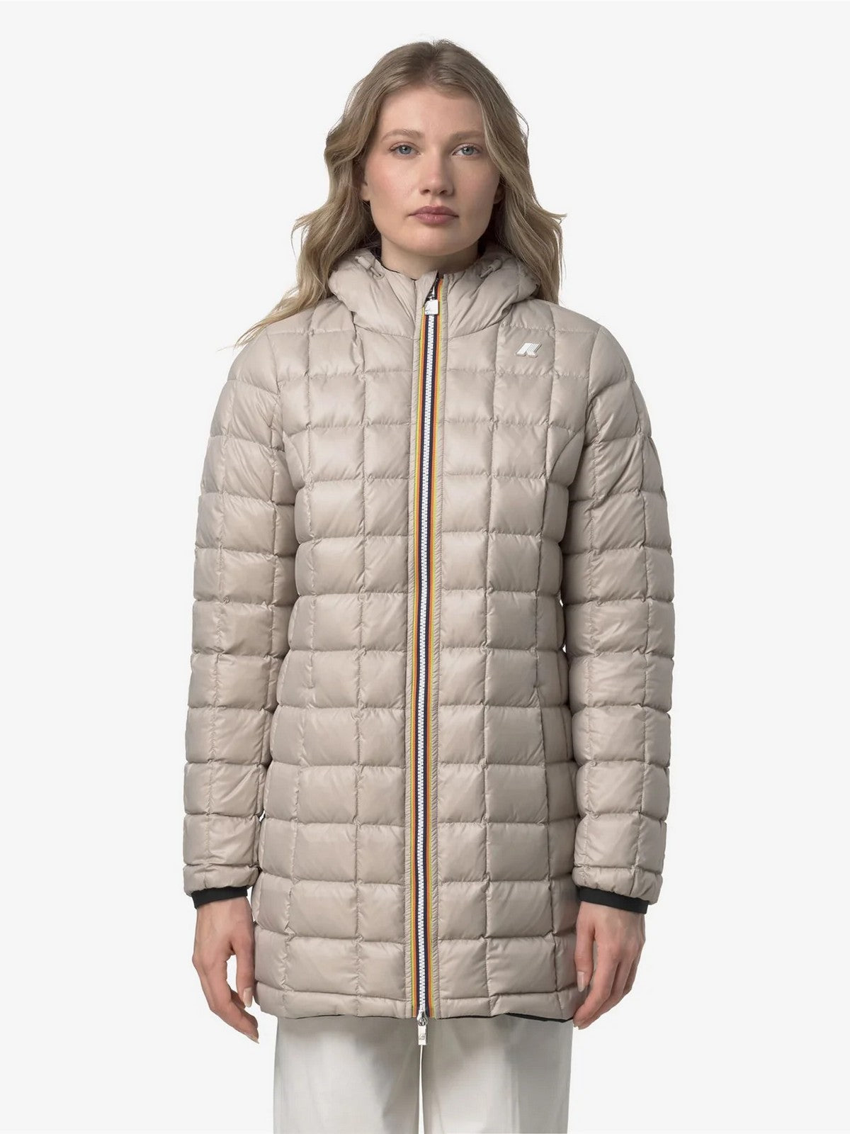 K-WAY Giubbino Donna DENISE ST THERMO DOUBLE K8134CW BC9 Black Pure - Beige C