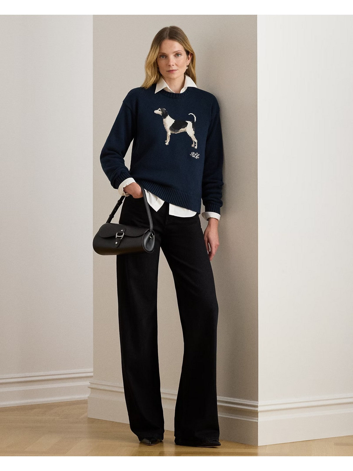 LAUREN RALPH LAUREN Maglione Donna RIEDNEE-LONG SLEEVE-PULLOVER 200P02075 001 LAUREN NAVY