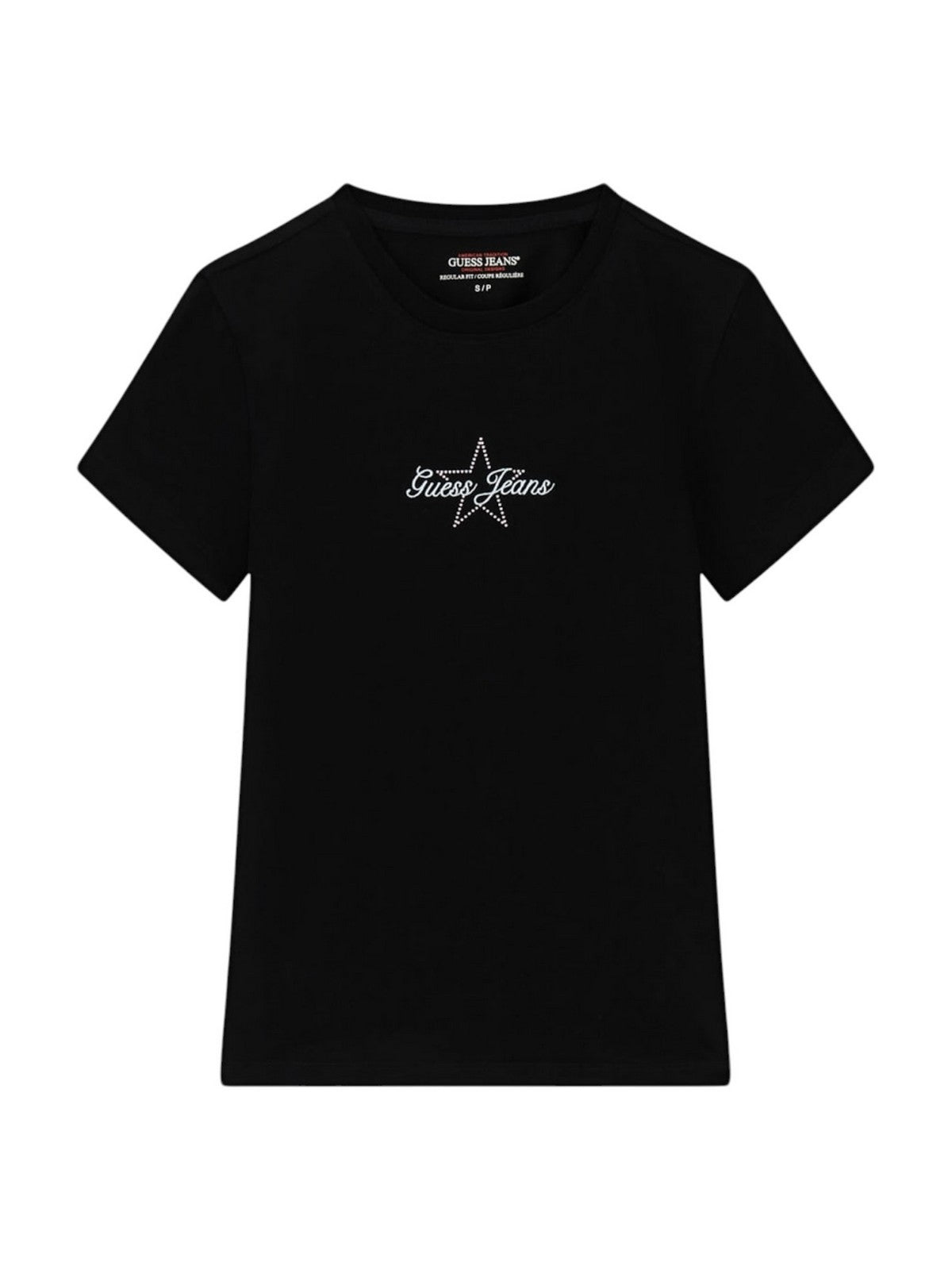 GUESS T-shirt Donna GJ SS CN REG STAR EMB TEE W6RI18 J1314 JBLK Jet Black A996