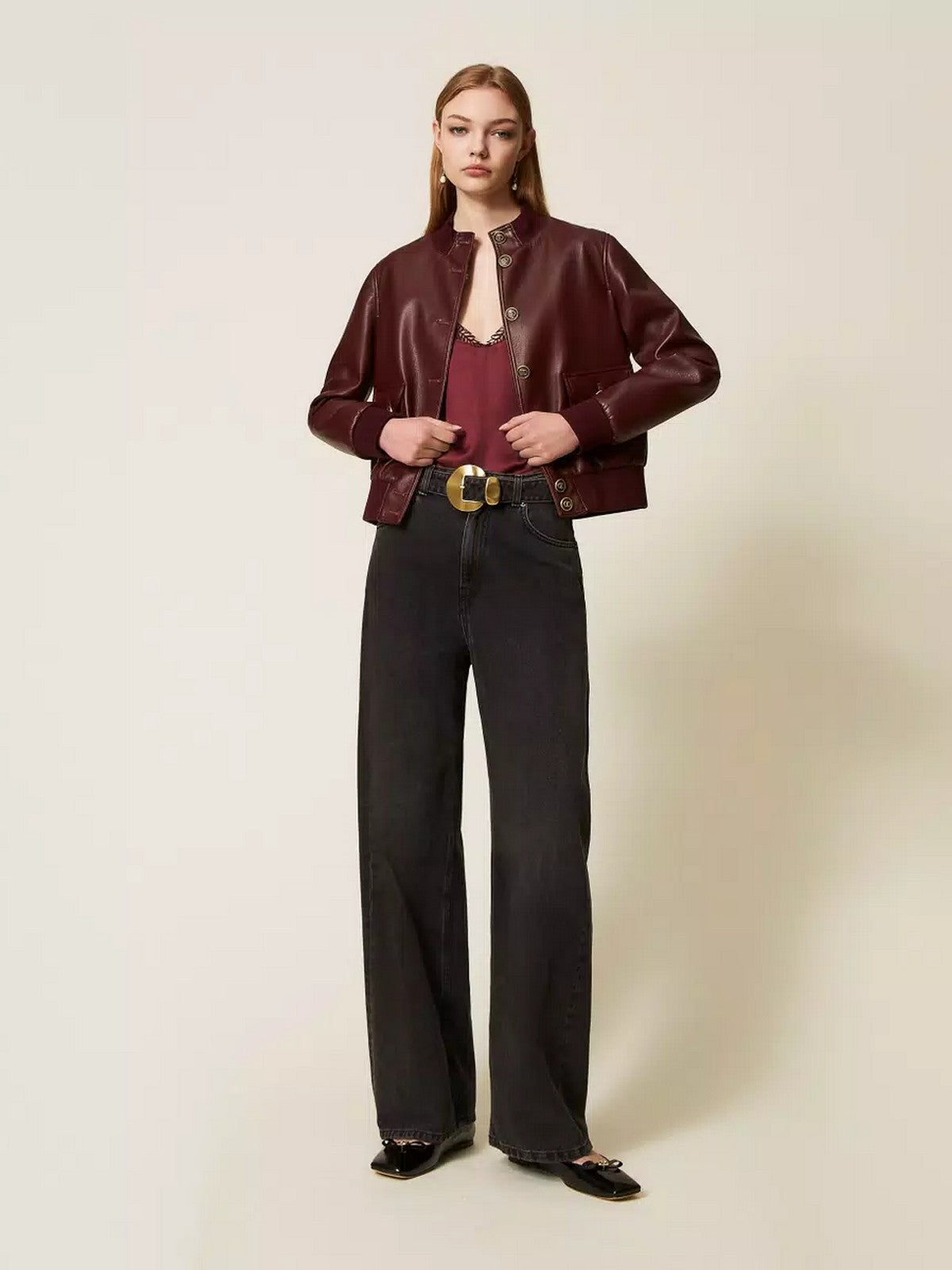 TWINSET Giubbino Donna SOFT COATED 252TP2232 05609 WINETASTING