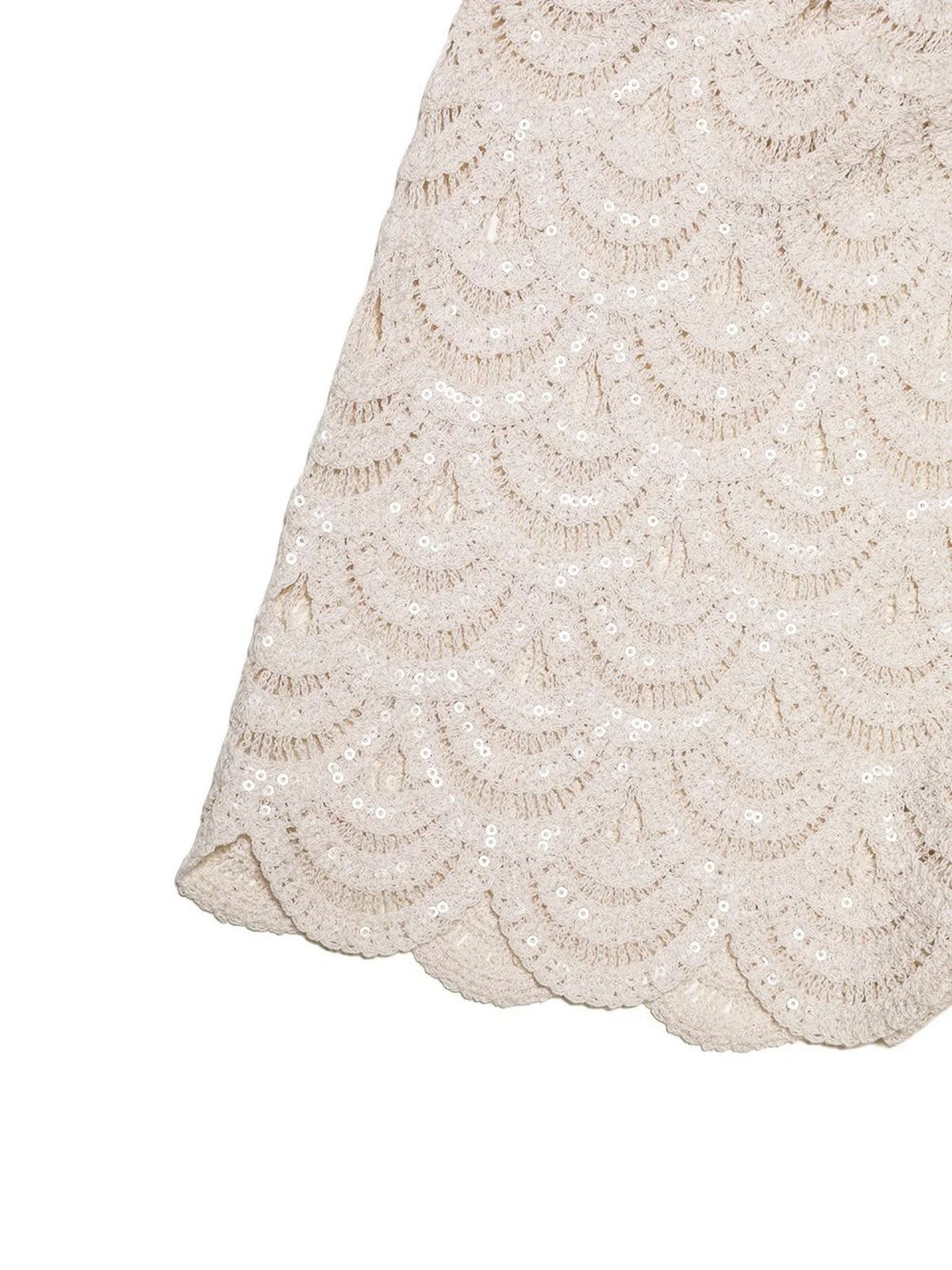 MC2 SAINT BARTH Pantaloncino Donna MEAVE 01719L CROCHET SHELL PAILLETTES 10